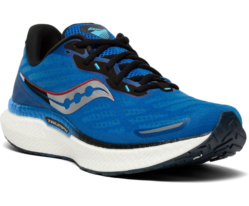 Mens Saucony Triumph 19 - Running Shoes Royal/Space-4