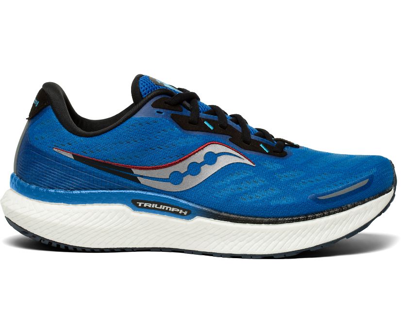 Mens Saucony Triumph 19 - Running Shoes Royal/Space-0
