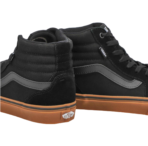 Mens Vans Filmore Hi Black/Gum Hi Top Lace Up Shoes-4