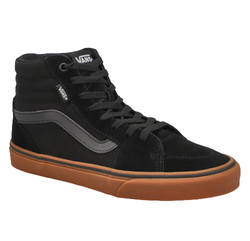 Mens Vans Filmore Hi Black/Gum Hi Top Lace Up Shoes-0