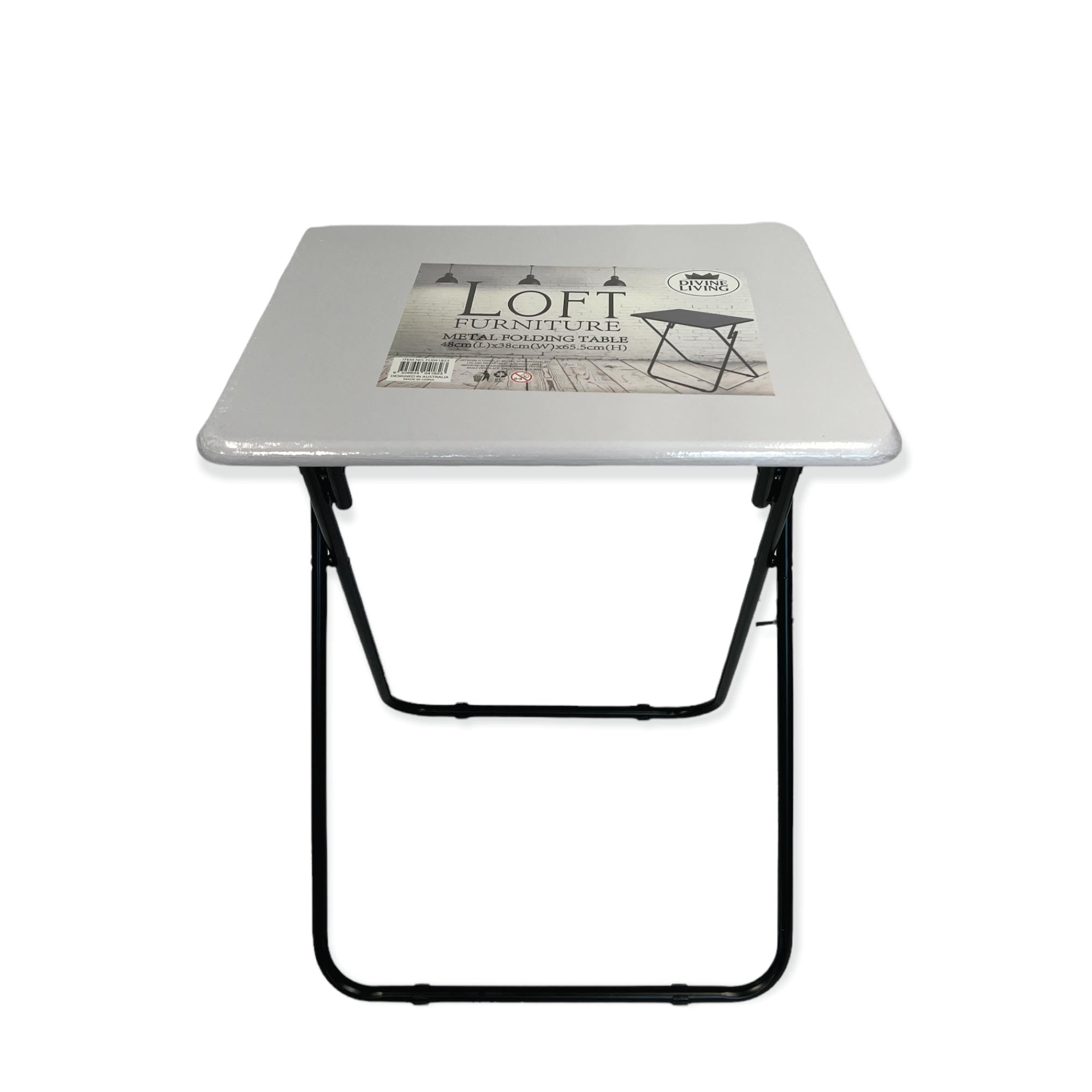 Metal MDF Folding Table Foldable Laptop PC Collapsible Study Desk 48cm x 38cm-3