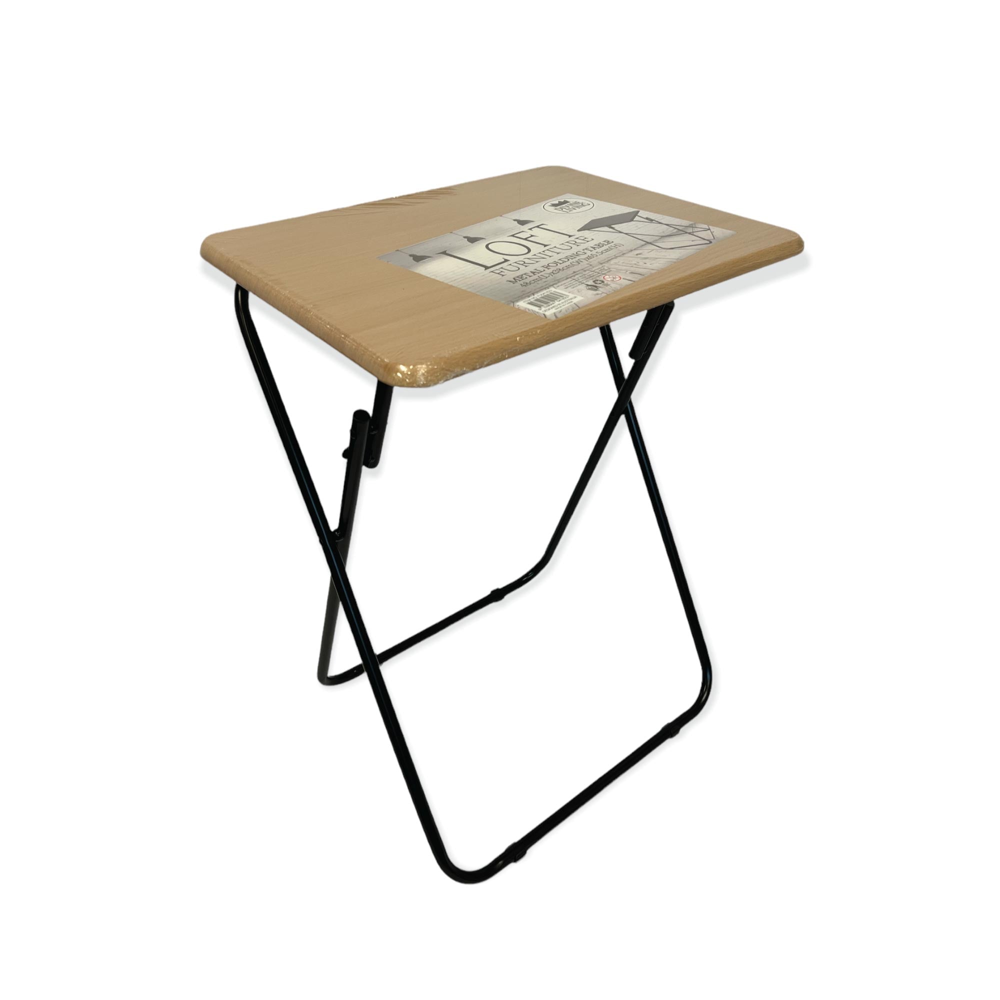 Metal MDF Folding Table Foldable Laptop PC Collapsible Study Desk 48cm x 38cm-4