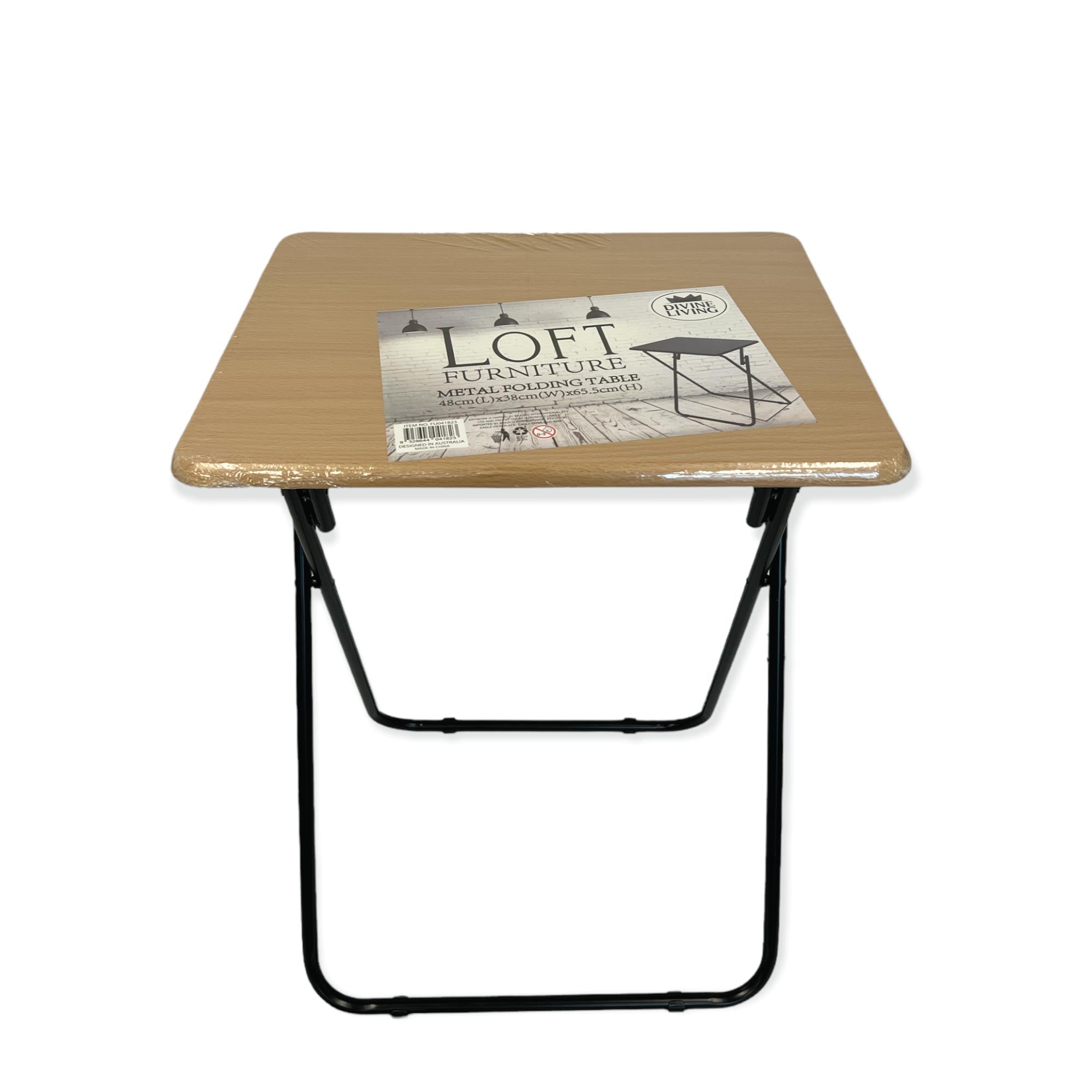 Metal MDF Folding Table Foldable Laptop PC Collapsible Study Desk 48cm x 38cm-5