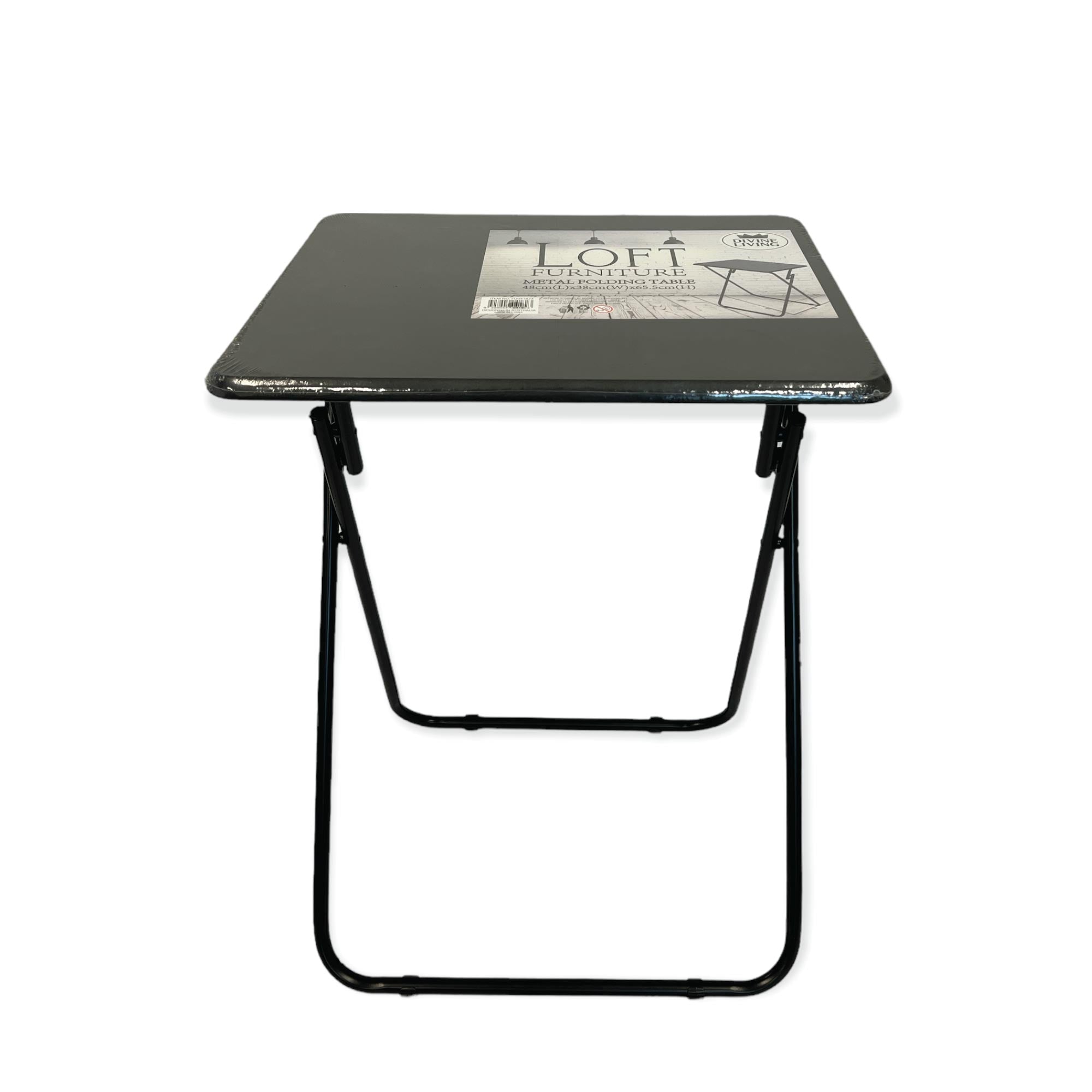 Metal MDF Folding Table Foldable Laptop PC Collapsible Study Desk 48cm x 38cm-6