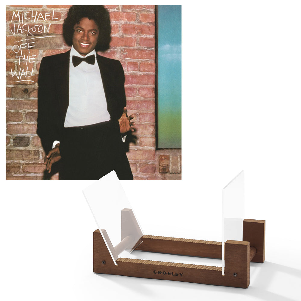 Michael Jackson Off The Wall Vinyl Album & Crosley Record Storage Display Stand-0