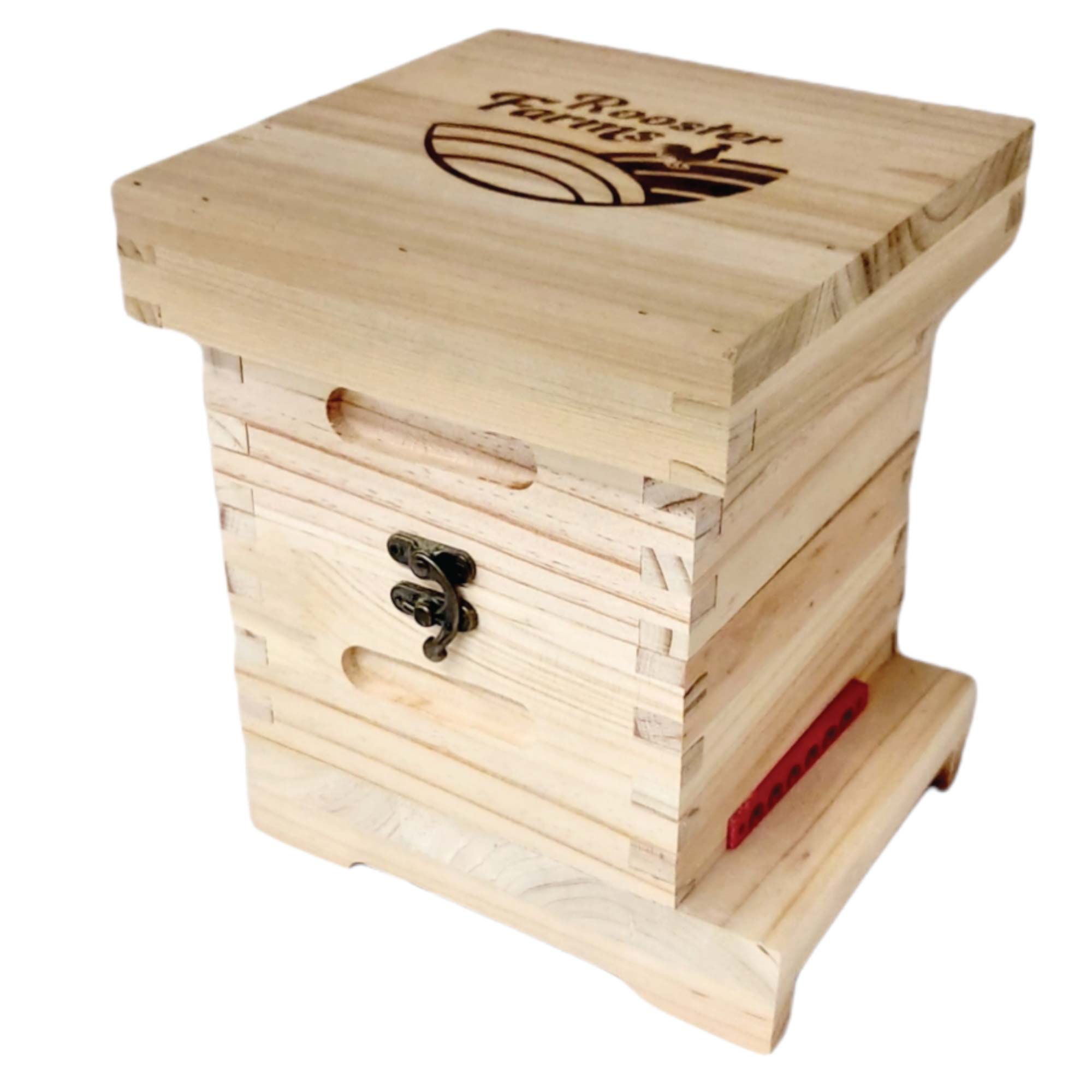 Mini Beehive Box 2 Tier Timber Decor Art Apiarist Gift Jewellery Trinkets Storage-1
