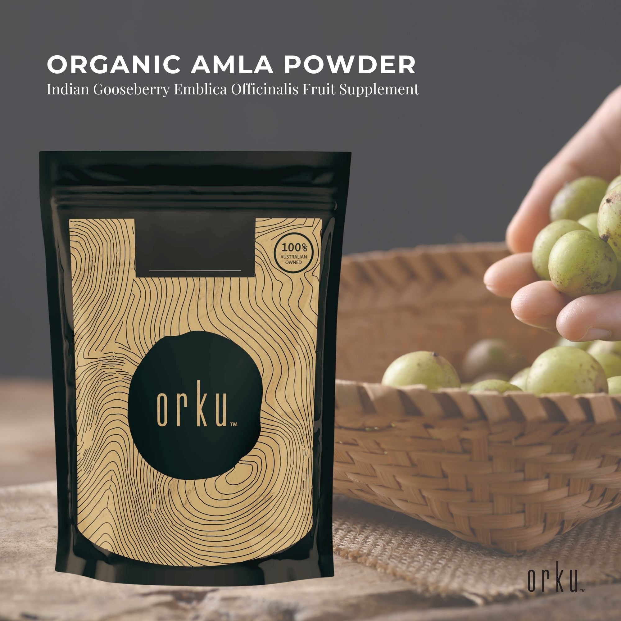 Organic Amla Powder Indian Gooseberry Emblica Officinalis Fruit Supplement-4