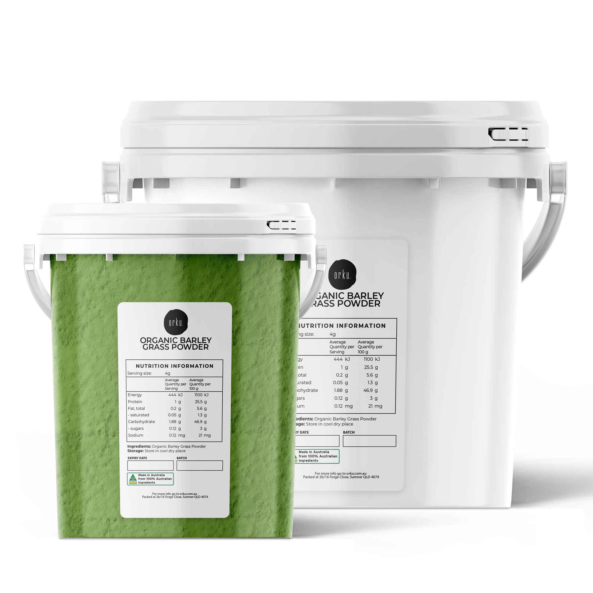 Organic Barley Grass Powder Buckets Hordeum Vulgare Leaf Superfood Supplement-0