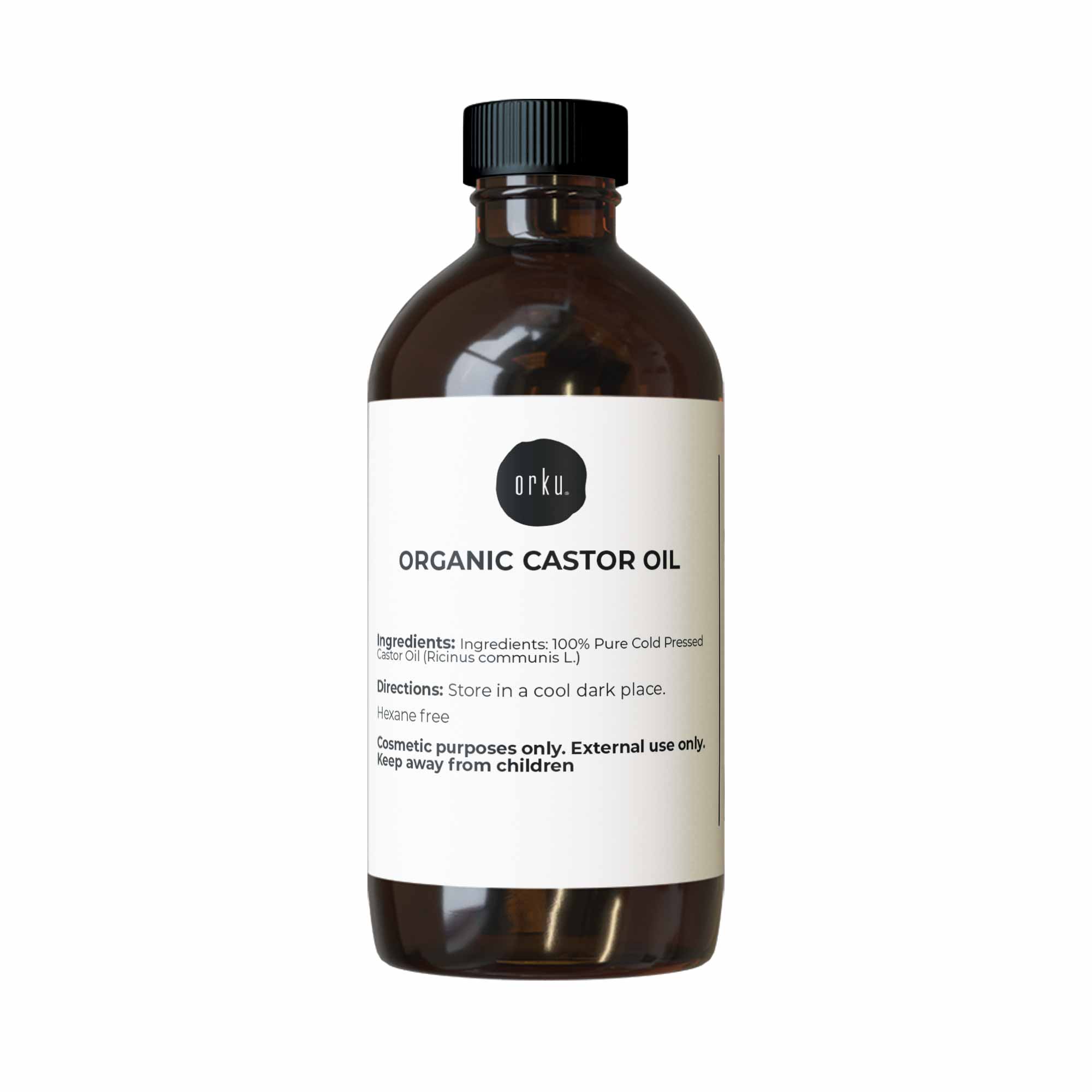 Organic Castor Oil - Hexane Free Cold Pressed Anti Oxidant Skin Hair Care-2
