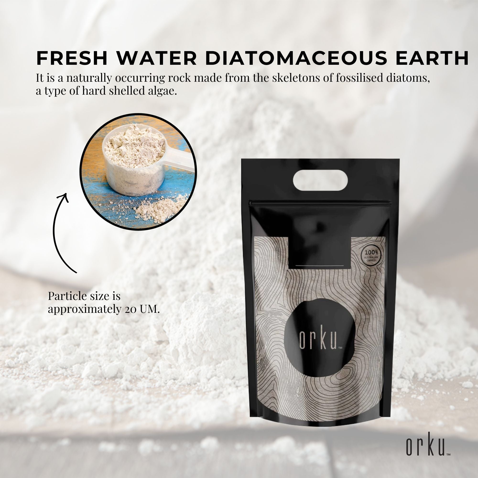 Organic Fine Diatomaceous Earth - Food Grade Fossil Shell Flour Powder Bulk-6