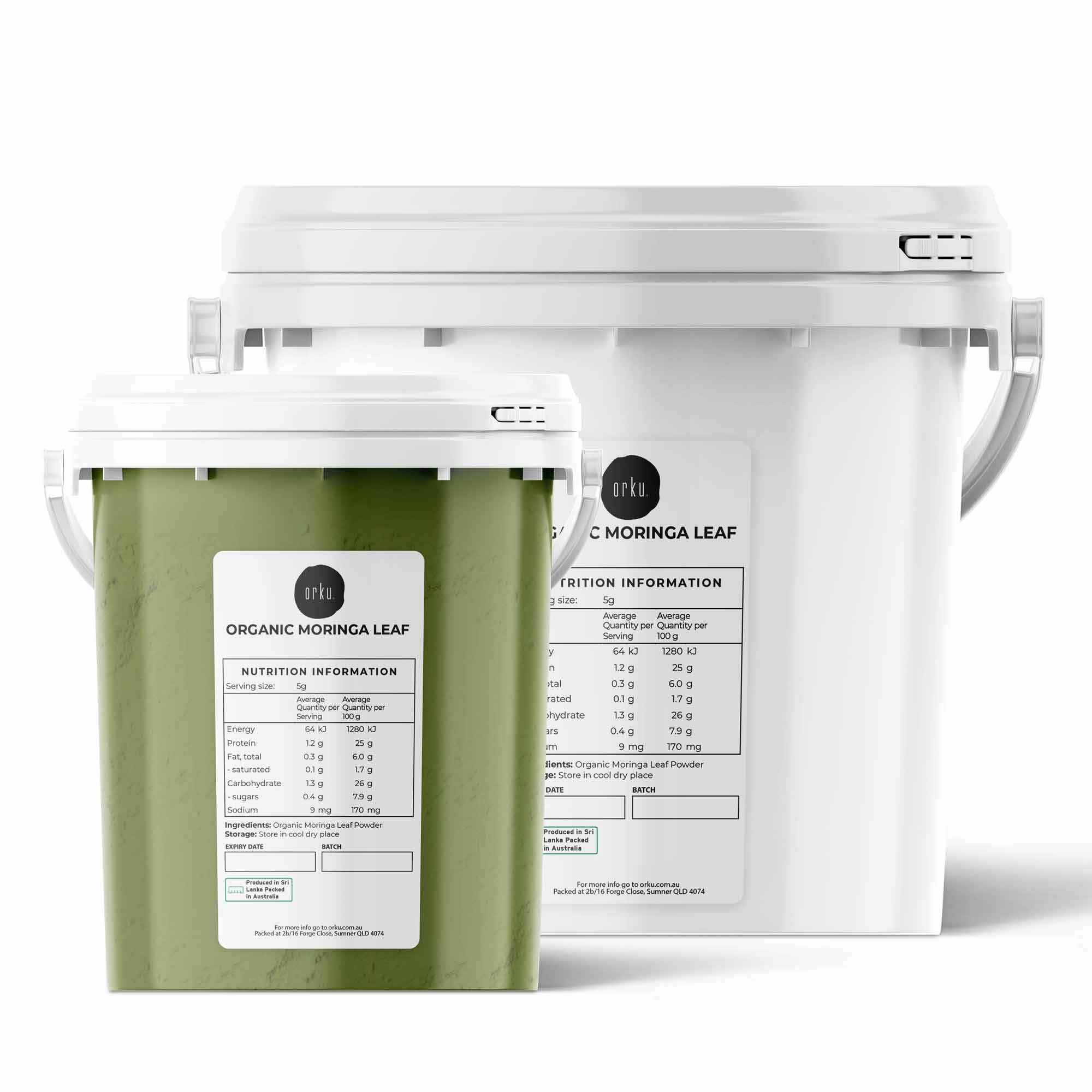 Organic Moringa Leaf Powder Tub Bucket - Supplement Moringa Drumstick Leaf-0