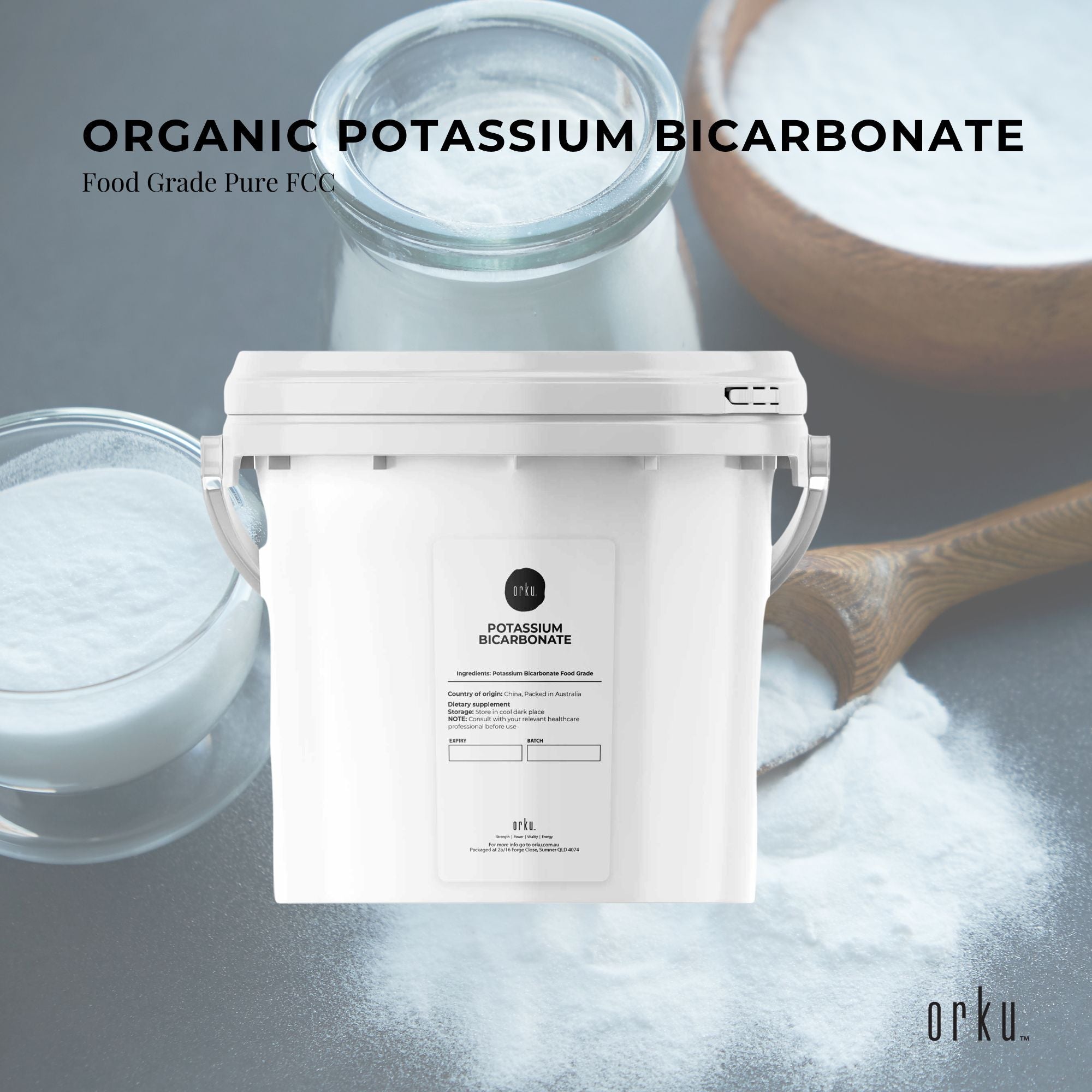 Organic Potassium Bicarbonate Powder Tubs - Food Grade FCC for Brewing Baking-2