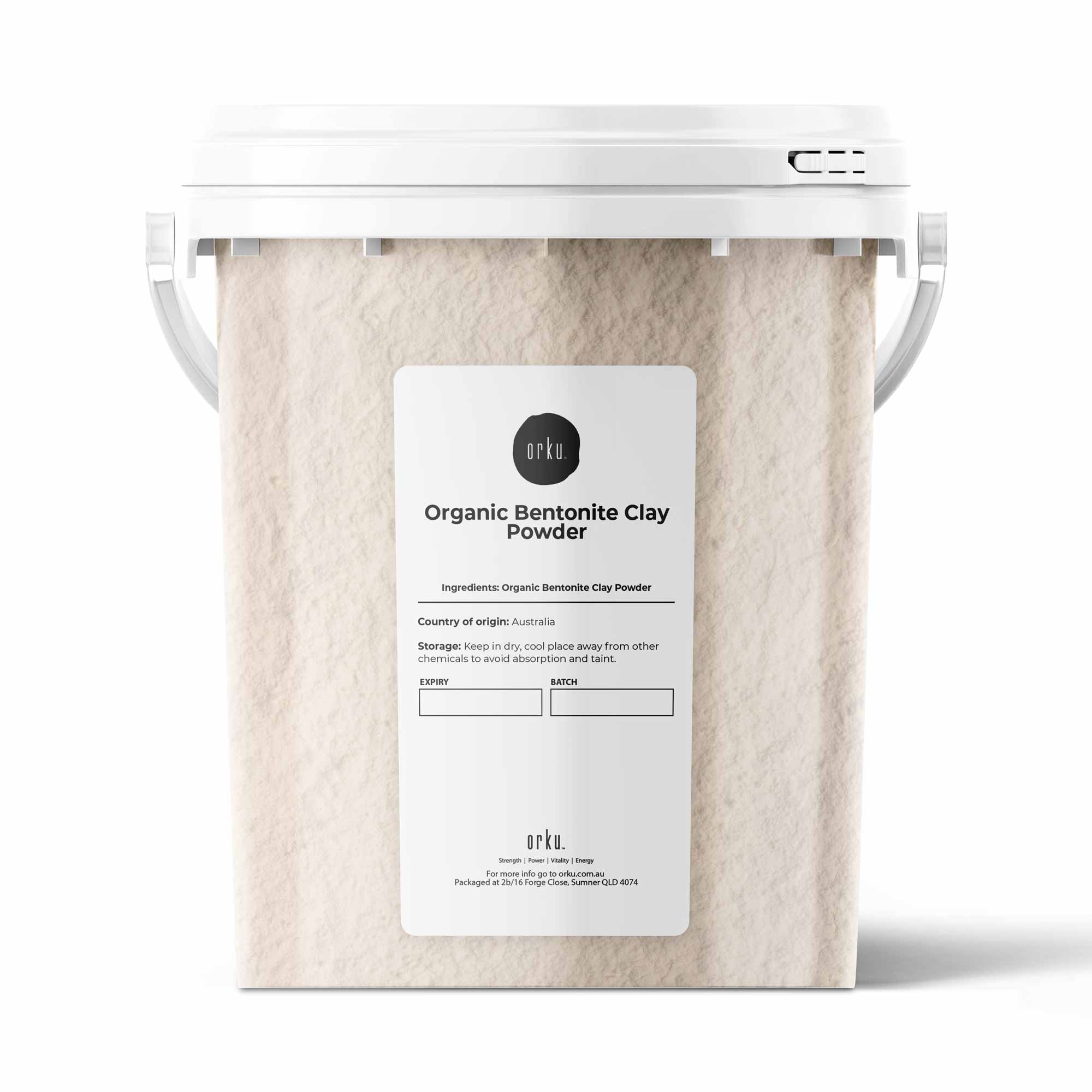 Organic Sodium Bentonite Clay Powder Tub Bucket - Cosmetic Montmorillonite-3