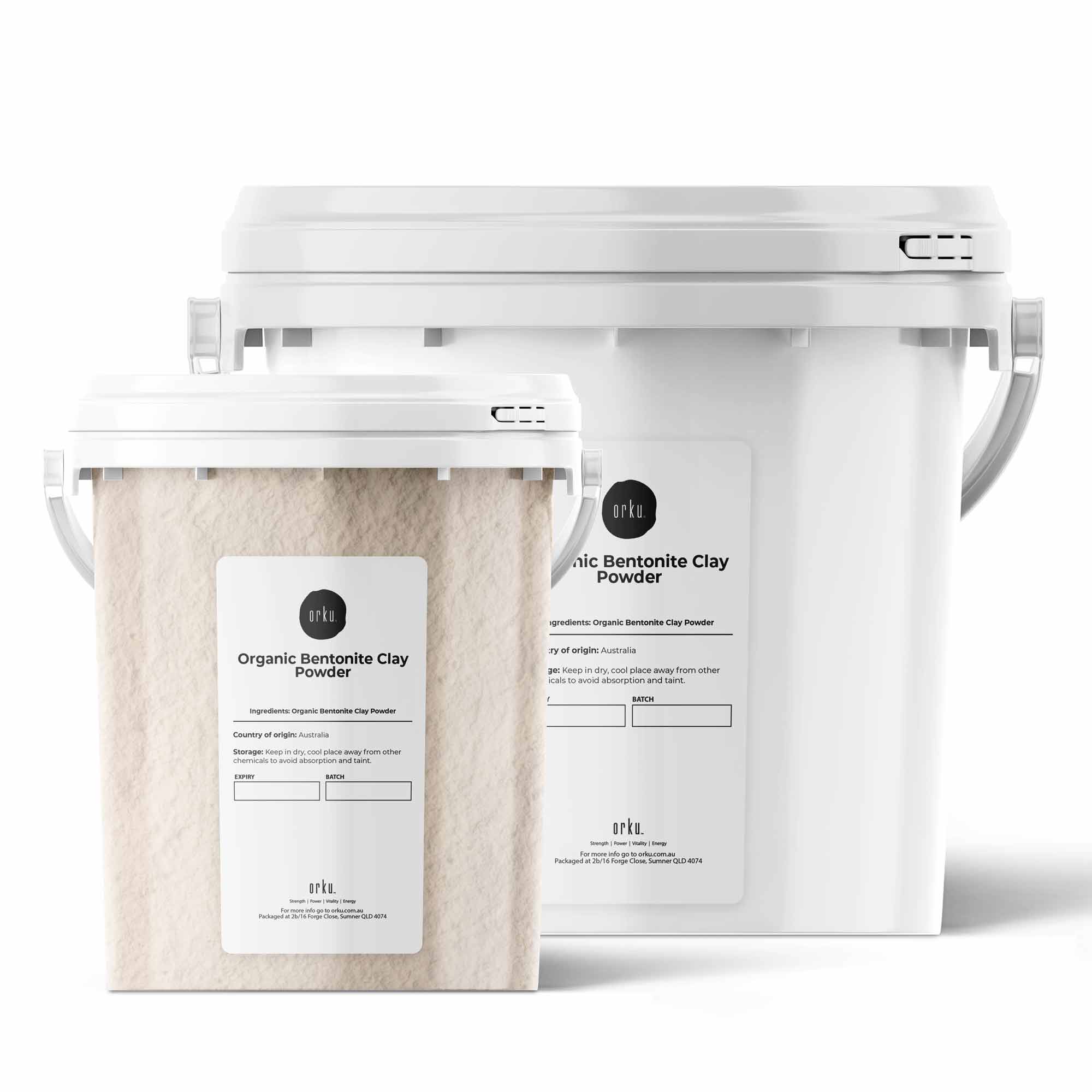 Organic Sodium Bentonite Clay Powder Tub Bucket - Cosmetic Montmorillonite-0