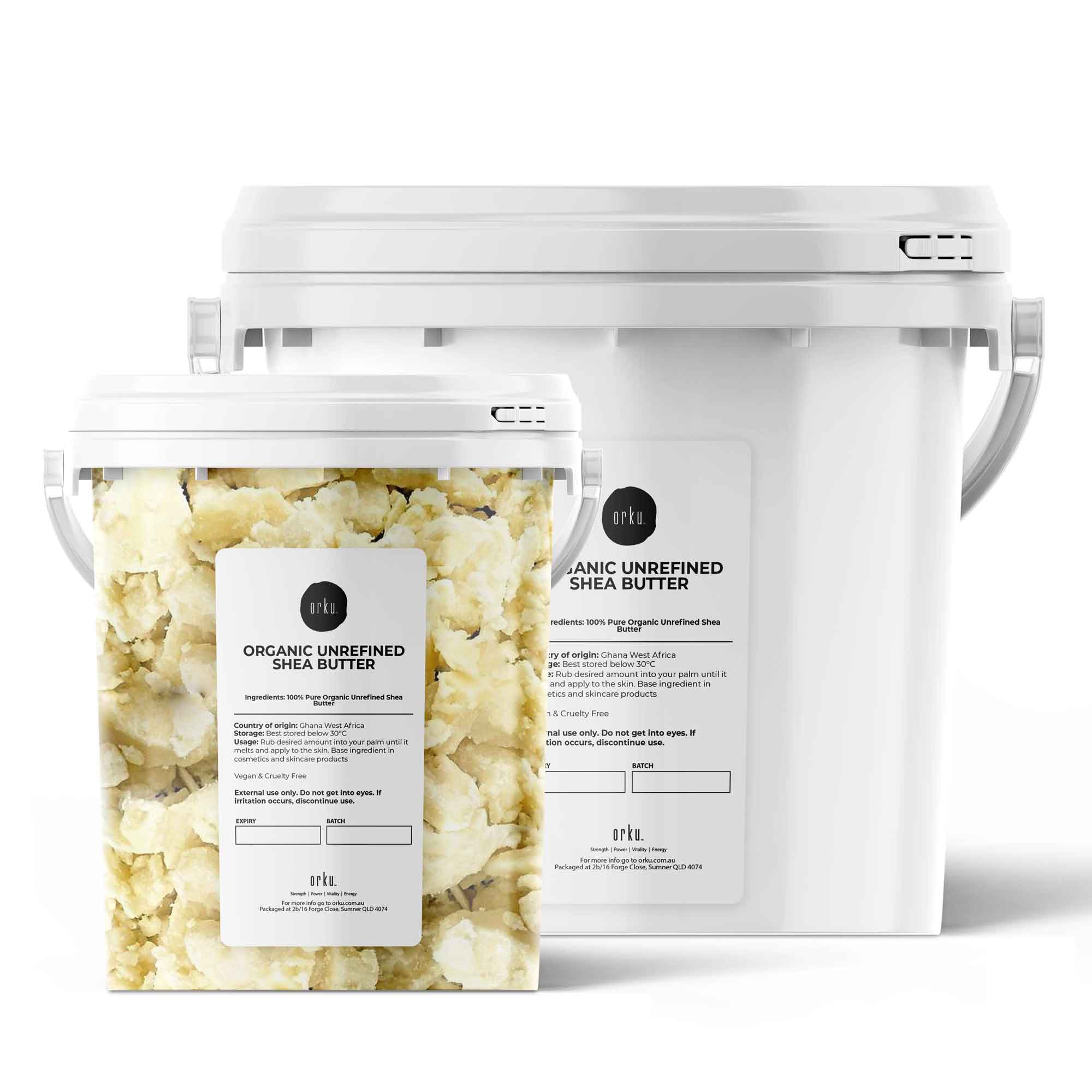 Organic Unrefined Shea Butter Tub - Raw Pure African Karite Chunks Skin Body-0