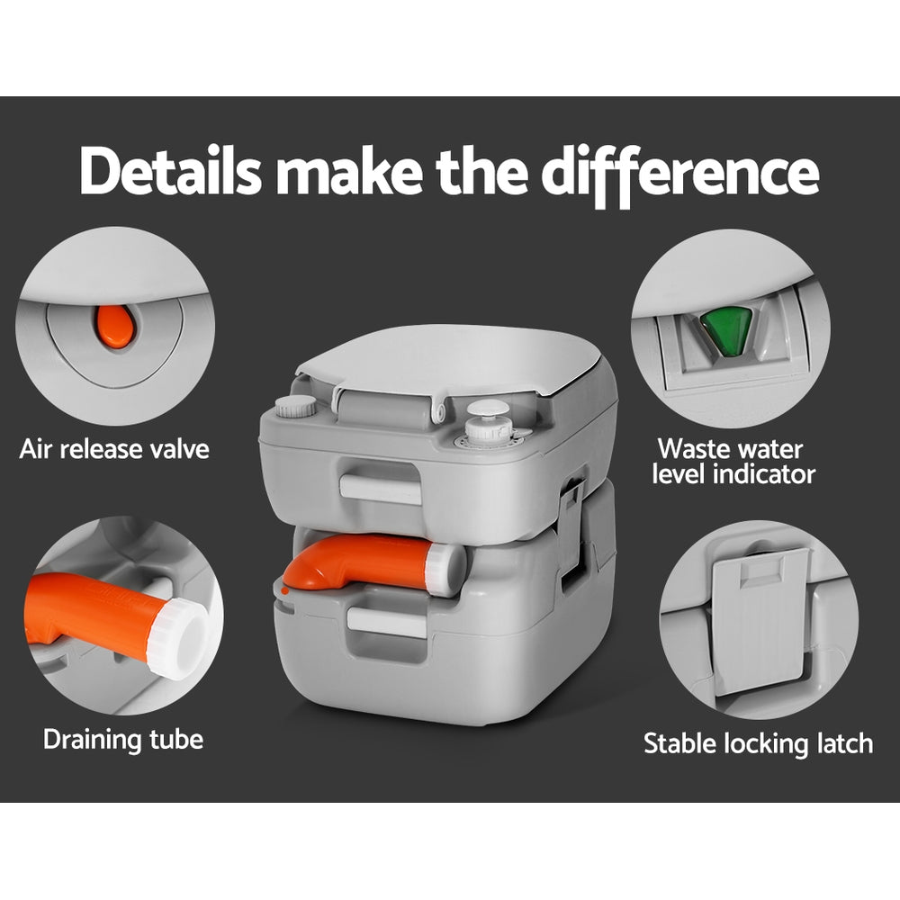 Outdoor Portable Camping Toilet 22L-5