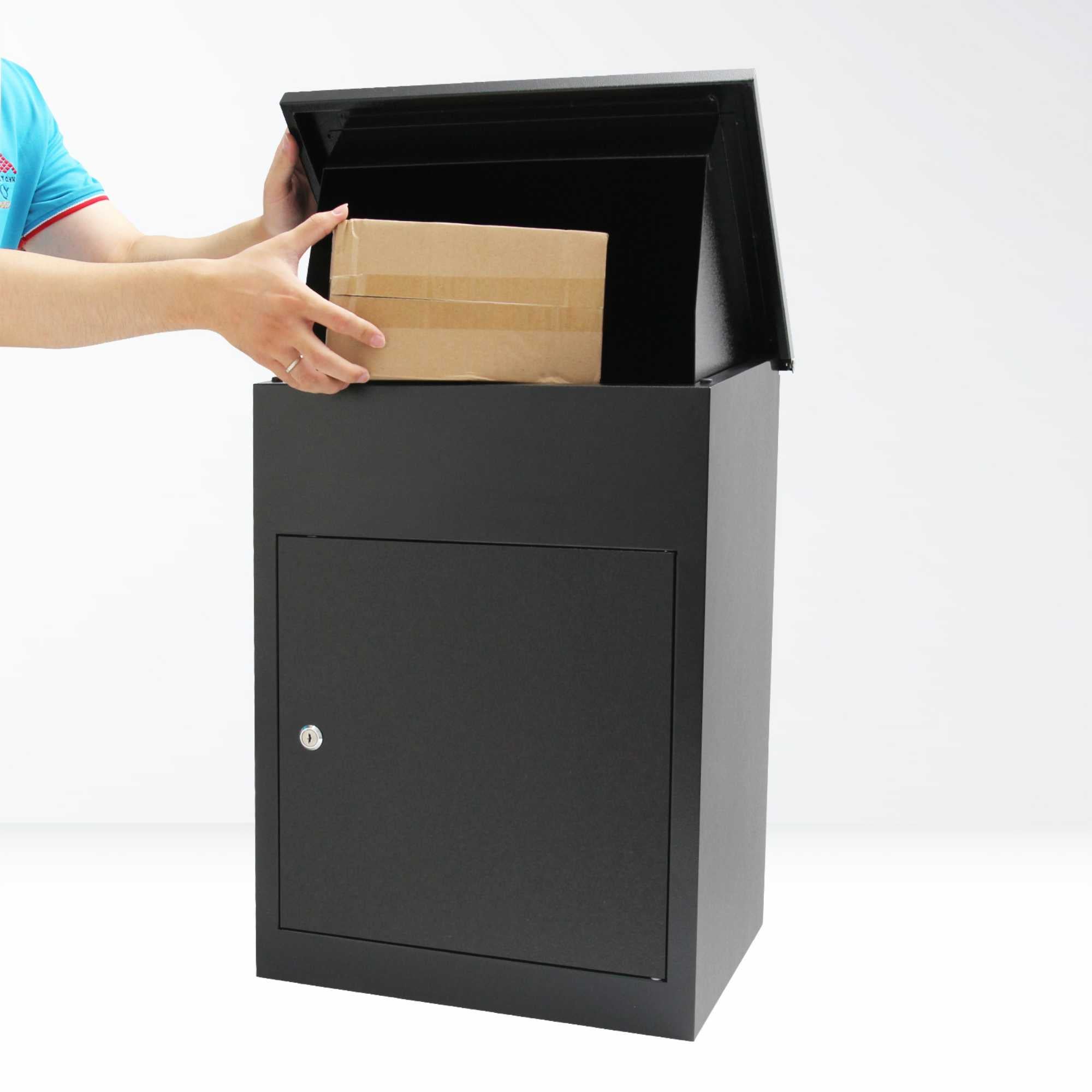 Parcel Delivery Drop Box Mailbox - Secure Home Package Post Locker 44x35x58cm-1