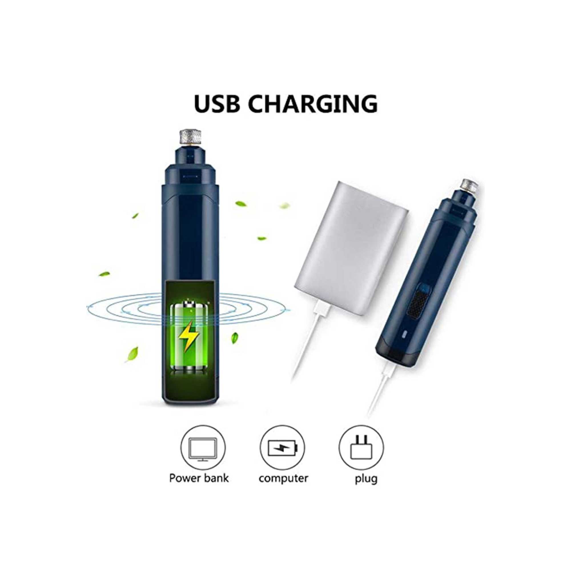 Pet Nail Grinder Dog Cat Electric Trimmer 2 Speed Rechargeable Claw Filer N10-8