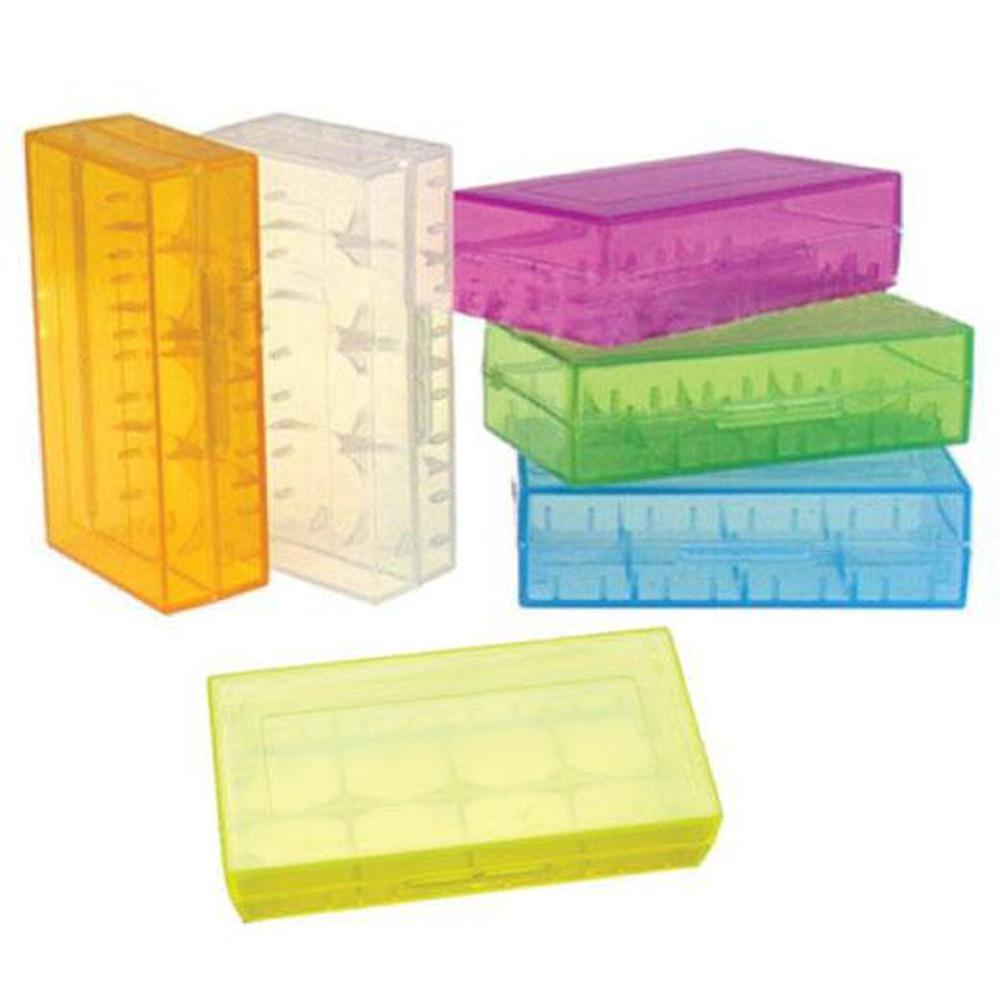 Plastic Battery Storage Case Box - Colour Batteries Double Organiser-0