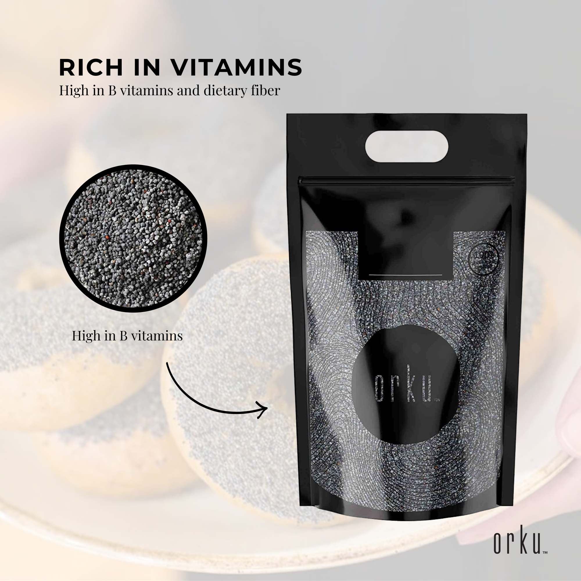 Poppy Seeds Pouch Blue Unwashed 100% Australian Food Baking Cook Health Mineral-2
