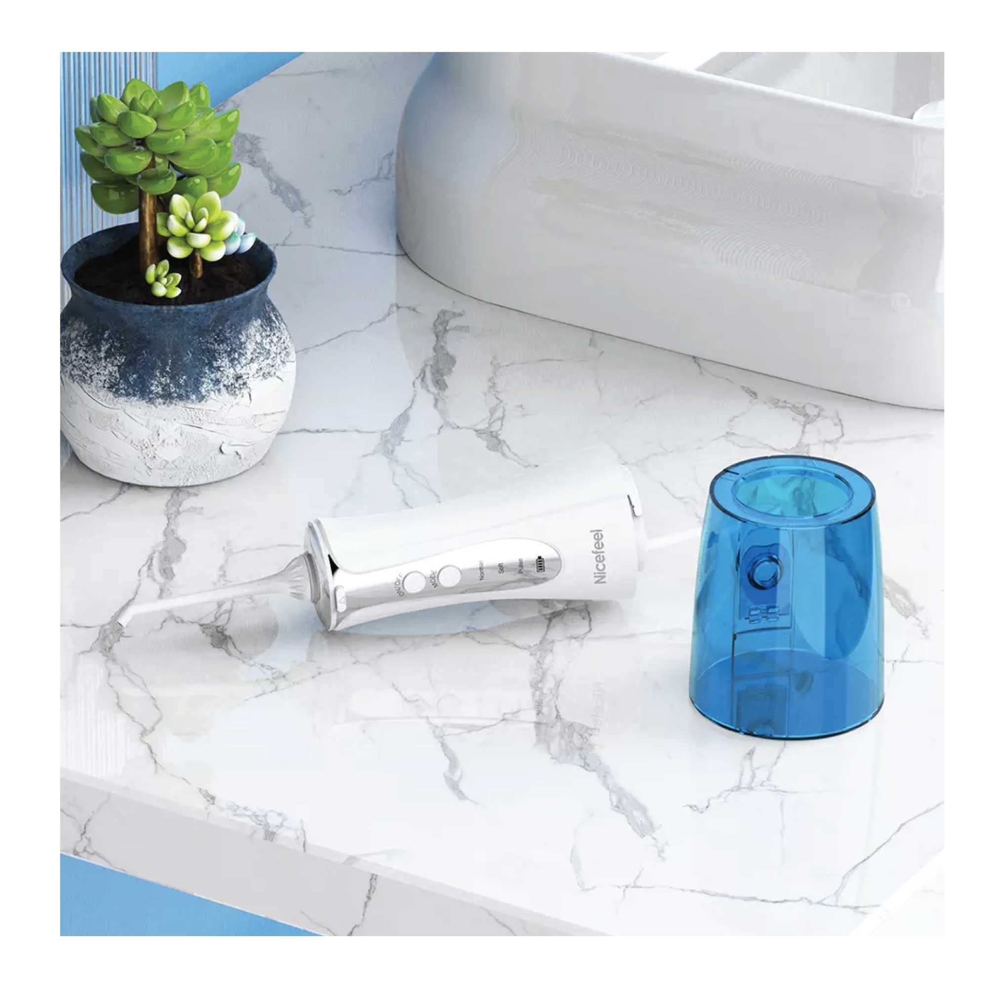 Portable Cordless Oral Teeth Irrigator 320ml - Dental Massage Flosser Rechargeable-2