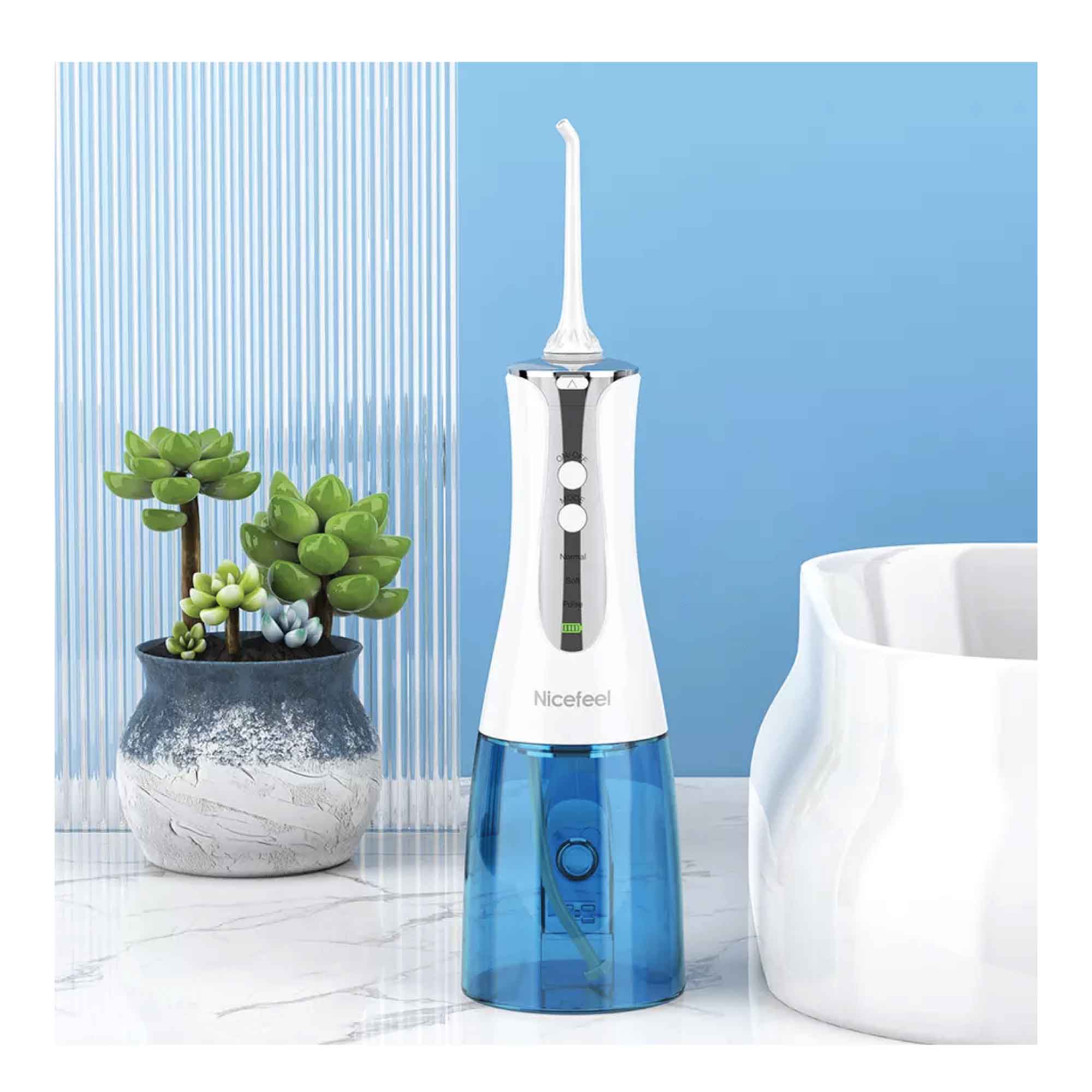 Portable Cordless Oral Teeth Irrigator 320ml - Dental Massage Flosser Rechargeable-4
