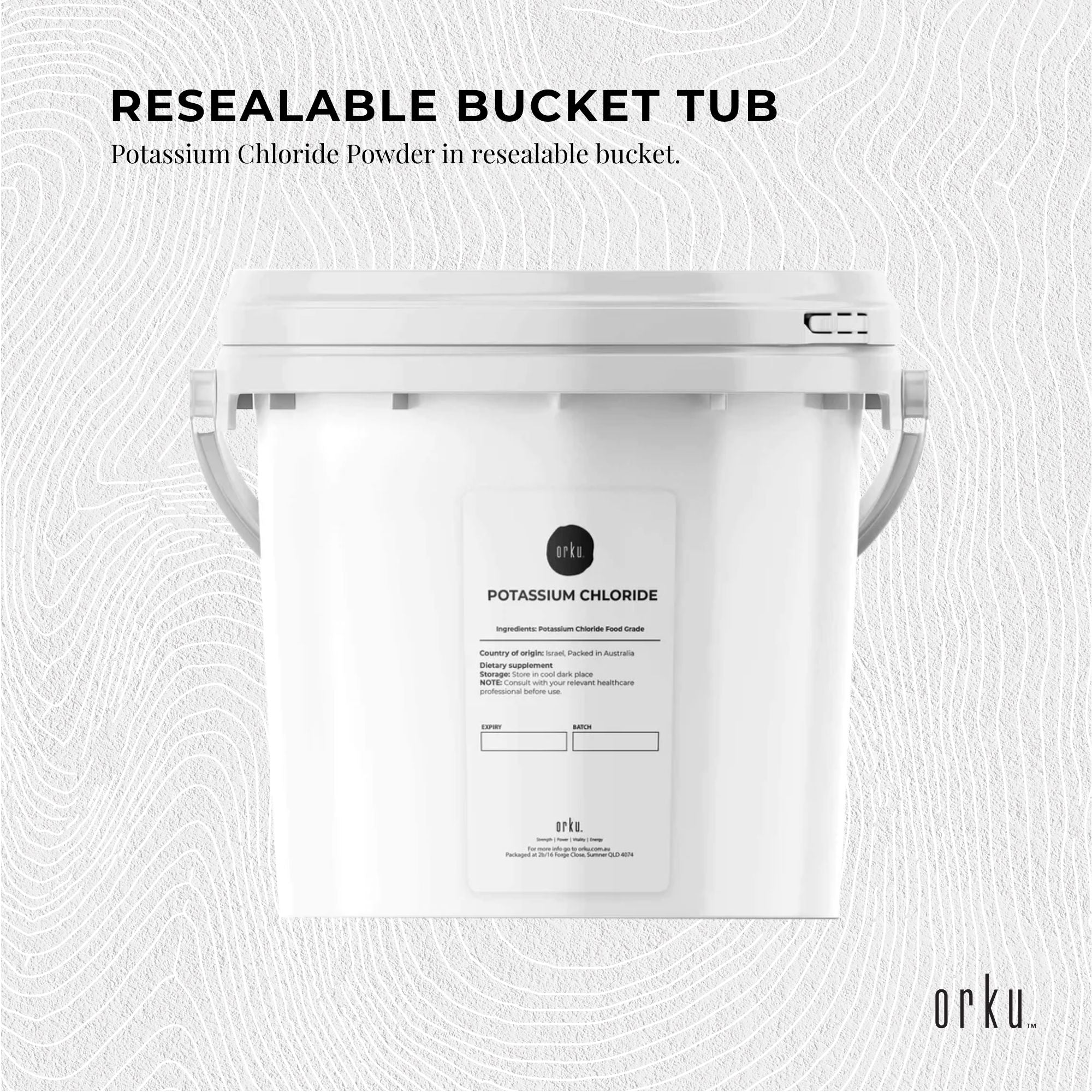 Potassium Chloride Powder Tub - Pure KCL E508 Food Grade Salt Supplement Bulk-5