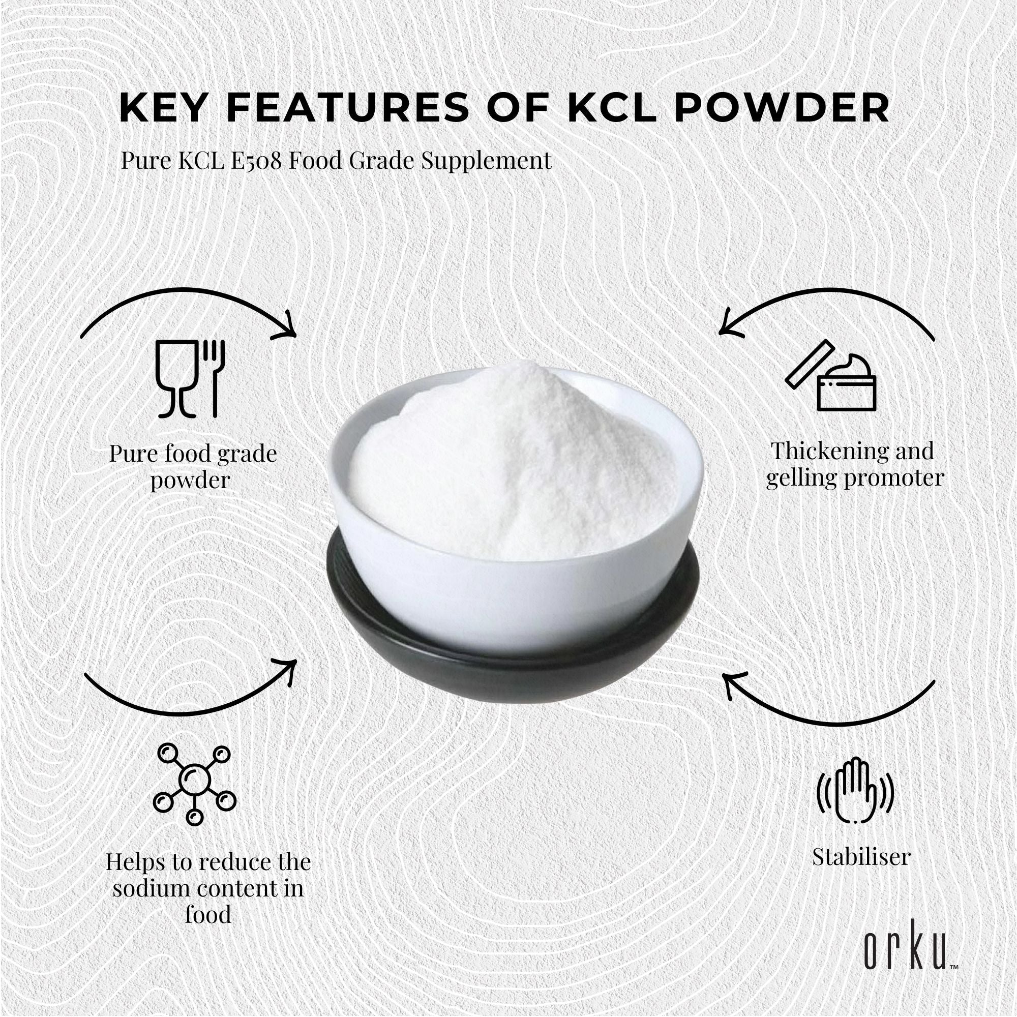 Potassium Chloride Powder Tub - Pure KCL E508 Food Grade Salt Supplement Bulk-7