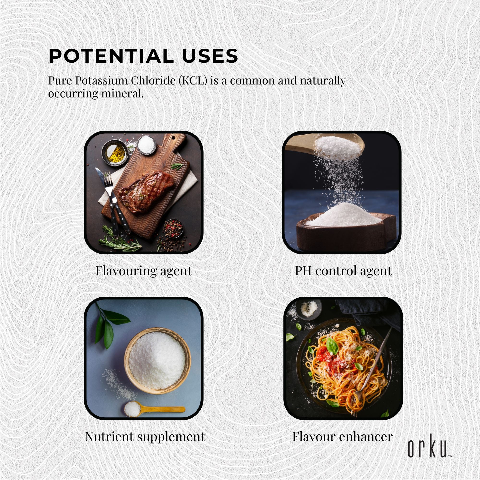 Potassium Chloride Powder Tub - Pure KCL E508 Food Grade Salt Supplement Bulk-8