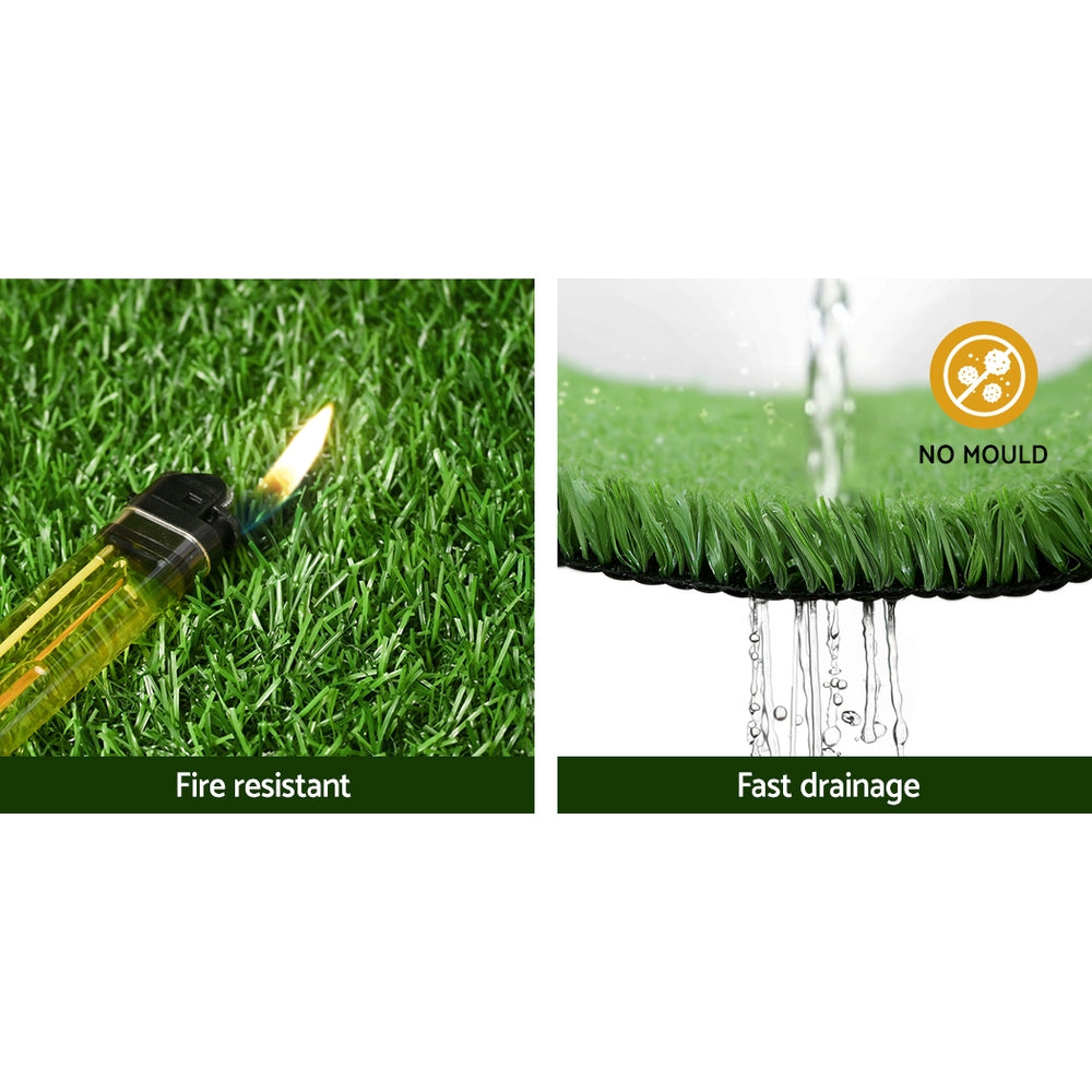 Primeturf Artificial Grass 17mm 2mx5m 10sqm Synthetic Fake Turf Plants Plastic Lawn Olive-5