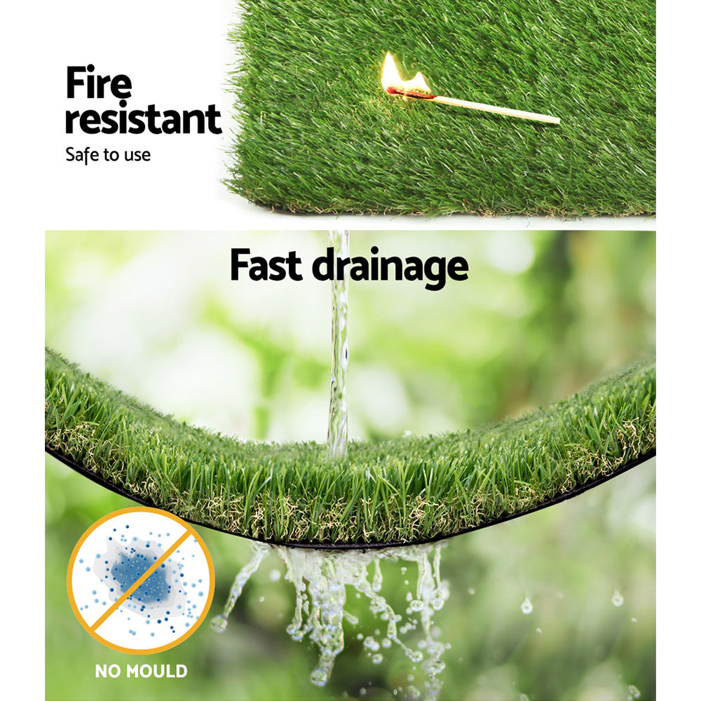 Primeturf Artificial Grass 20mm 1mx10m 10sqm Synthetic Fake Turf Plants Plastic Lawn 4-coloured-5