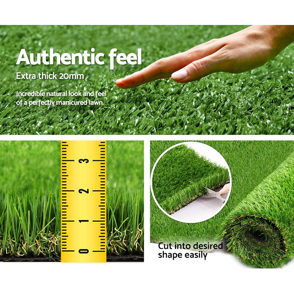 Primeturf Artificial Grass Synthetic 60 SQM Fake Lawn 30mm 2X5M-6