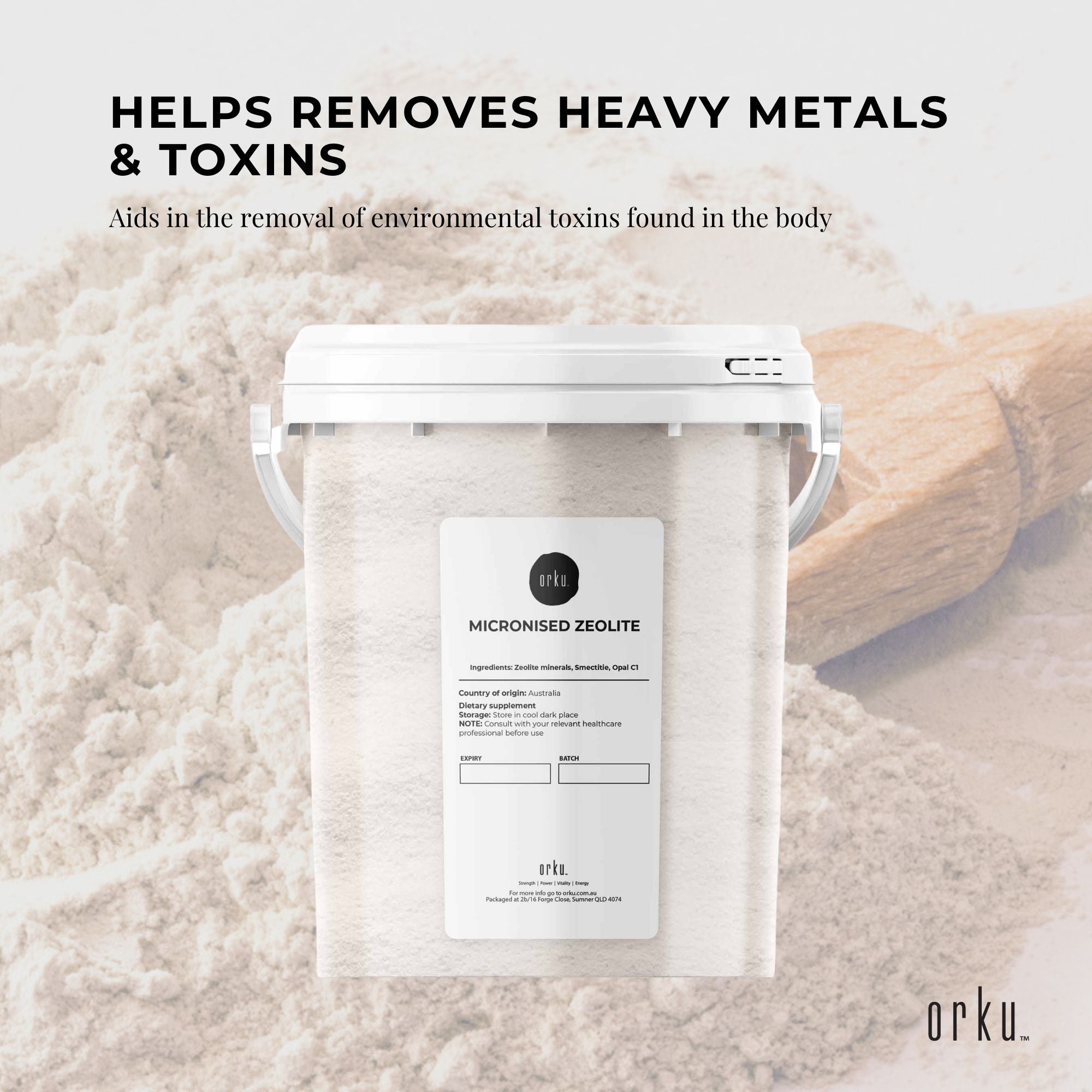 Pure Micronised Zeolite Powder Supplement In Tub Micronized Volcamin-6