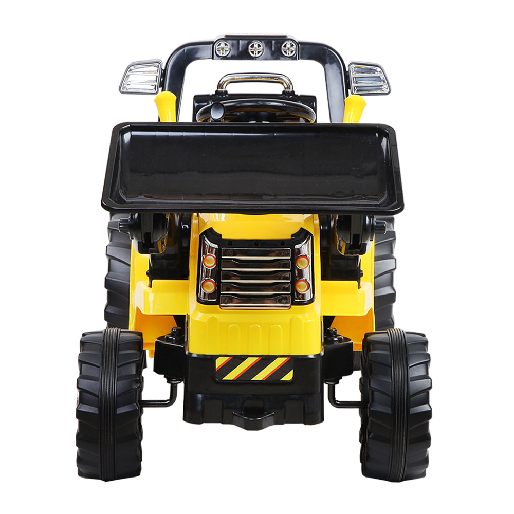 Rigo Kids Ride On Bulldozer Digger Electric Car Yellow-2