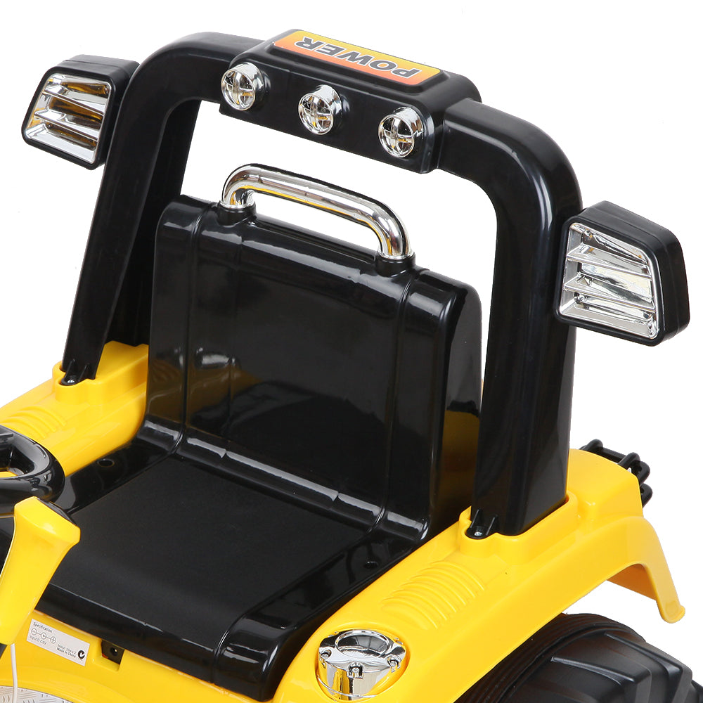Rigo Kids Ride On Bulldozer Digger Electric Car Yellow-4
