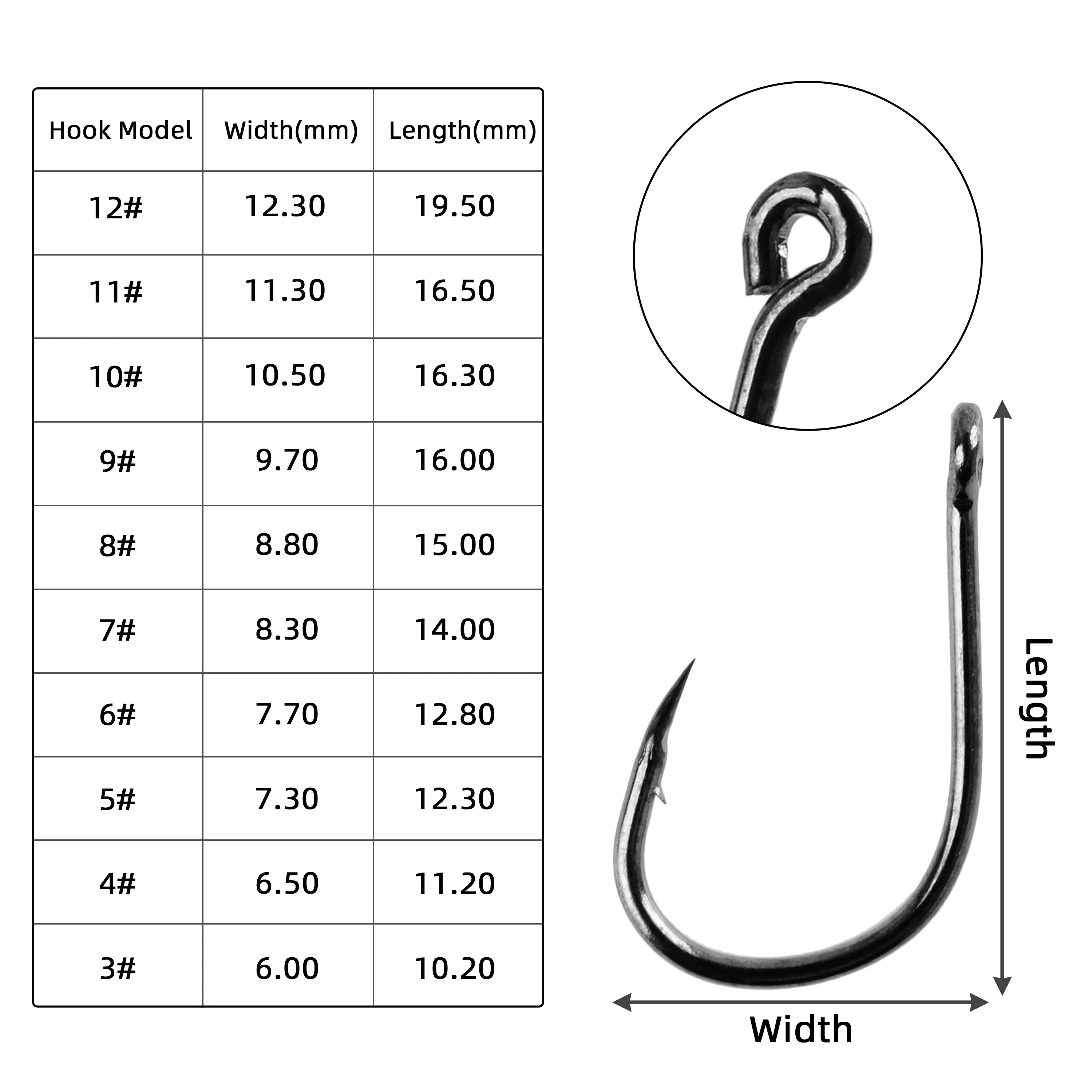 Aorace Fishing Hooks Set High Carbon Steel Barbed FishHooks for Saltwater Freshwater Fishing Gear fishing accessories