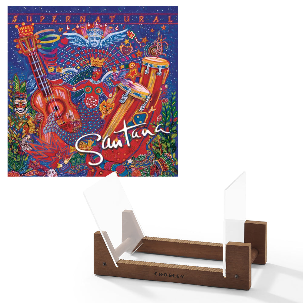 Santana Supernatural Vinyl Album & Crosley Record Storage Display Stand-0