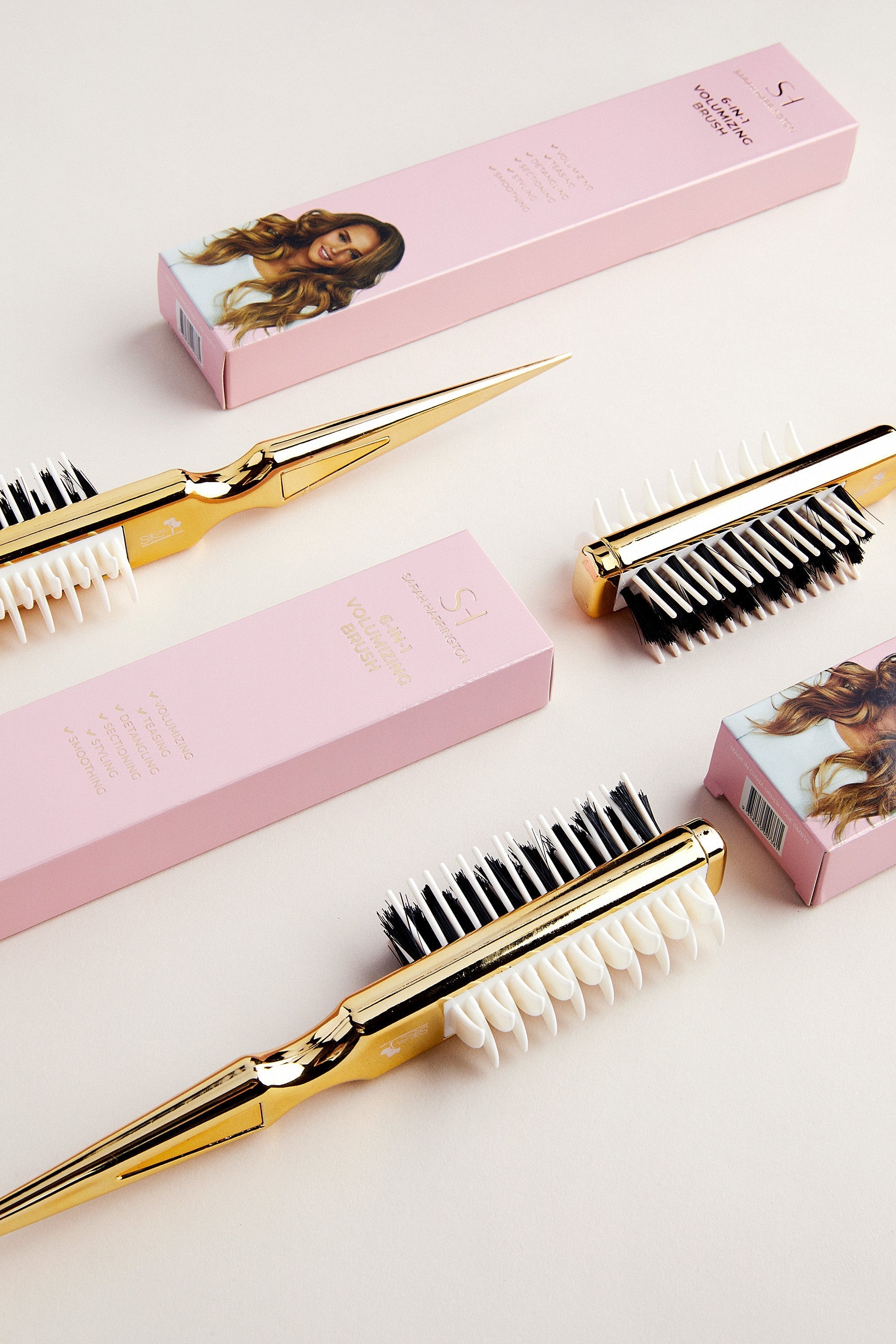 Sarah Harrington 6 in 1 Volume Brush DUO Value Pack - Gold-1