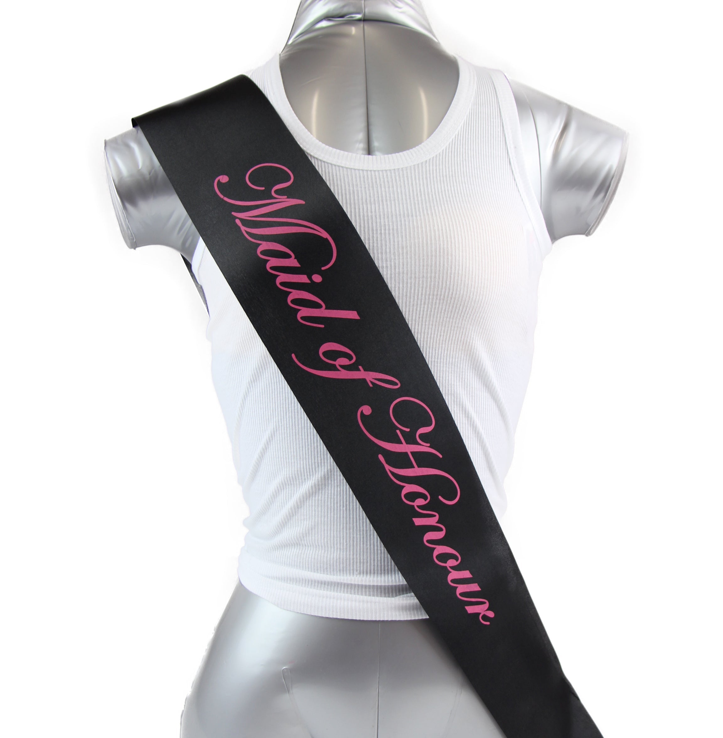 Sashes Hens Sash Party Black/Pink - Maid Of Honour-0