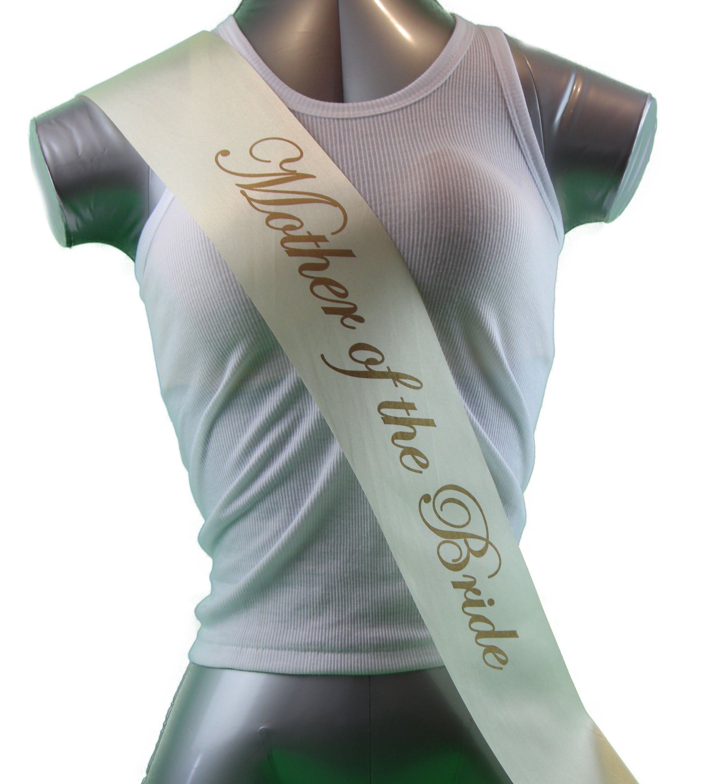 Sashes Hens Sash Party Bridal Ivory/Gold - Mother Of The Bride-0