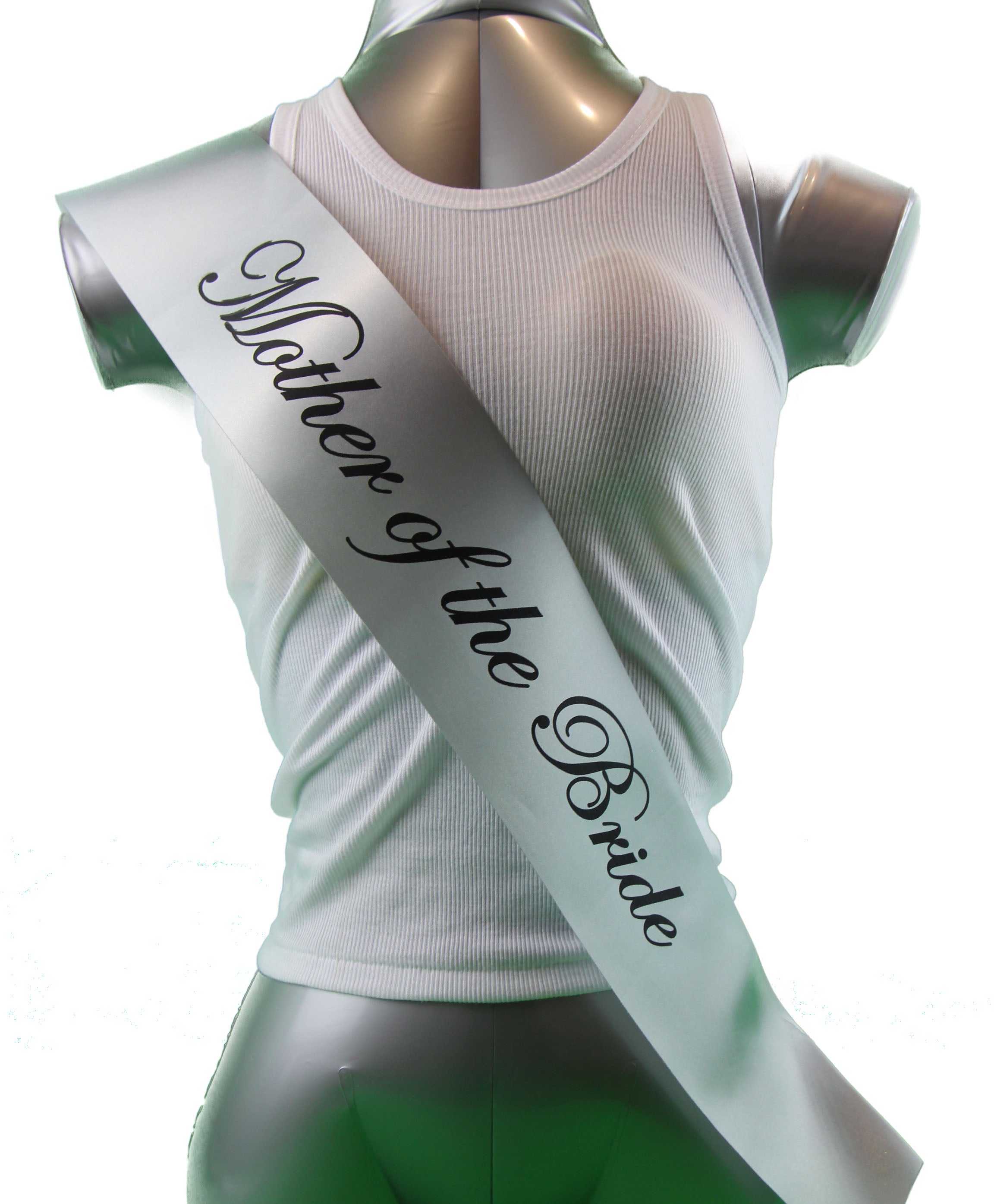 Sashes Hens Sash Party Bridal Silver/Black - Mother Of The Bride-0
