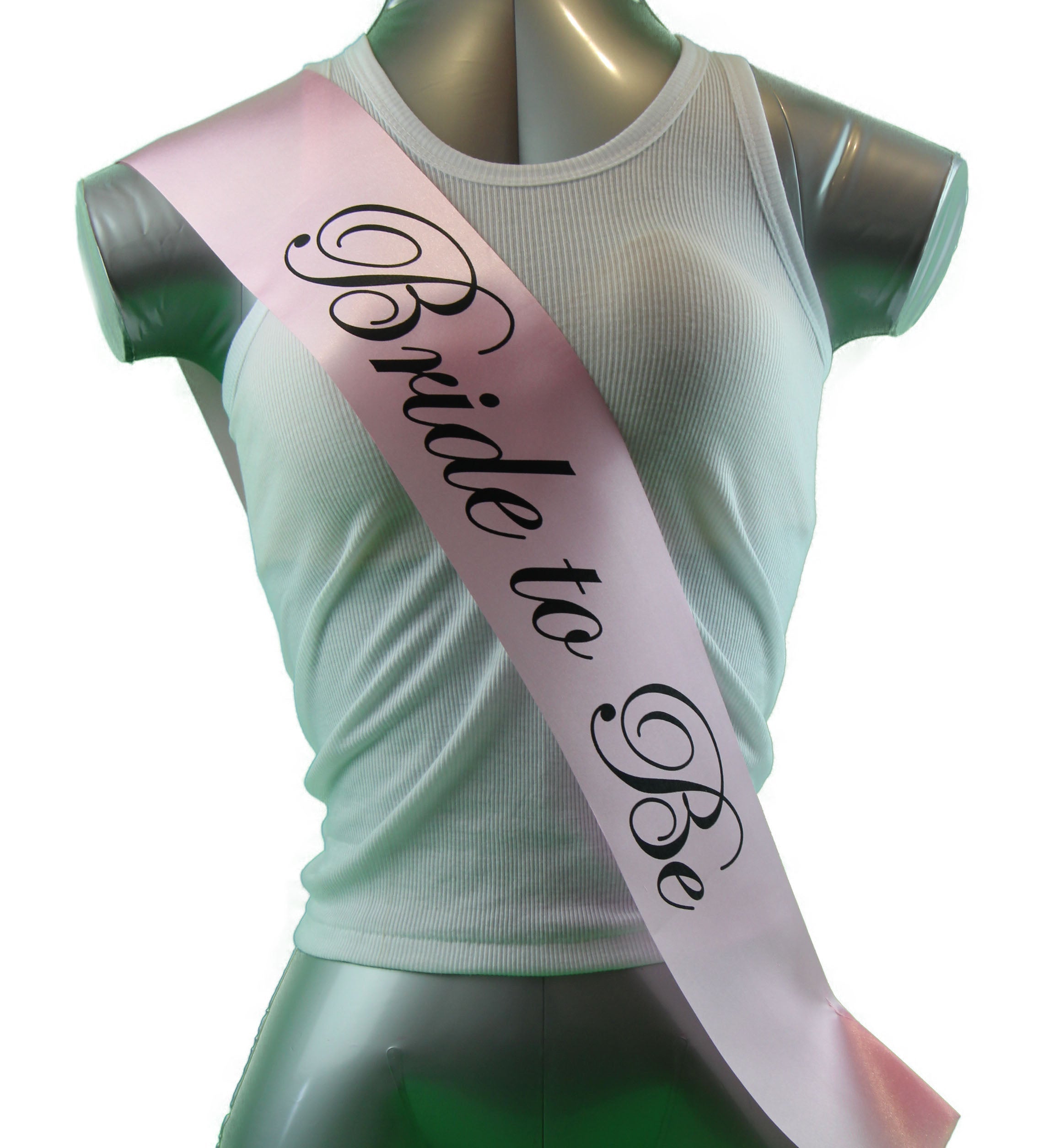 Sashes Hens Sash Party Light Pink/Black - Bride To Be-0