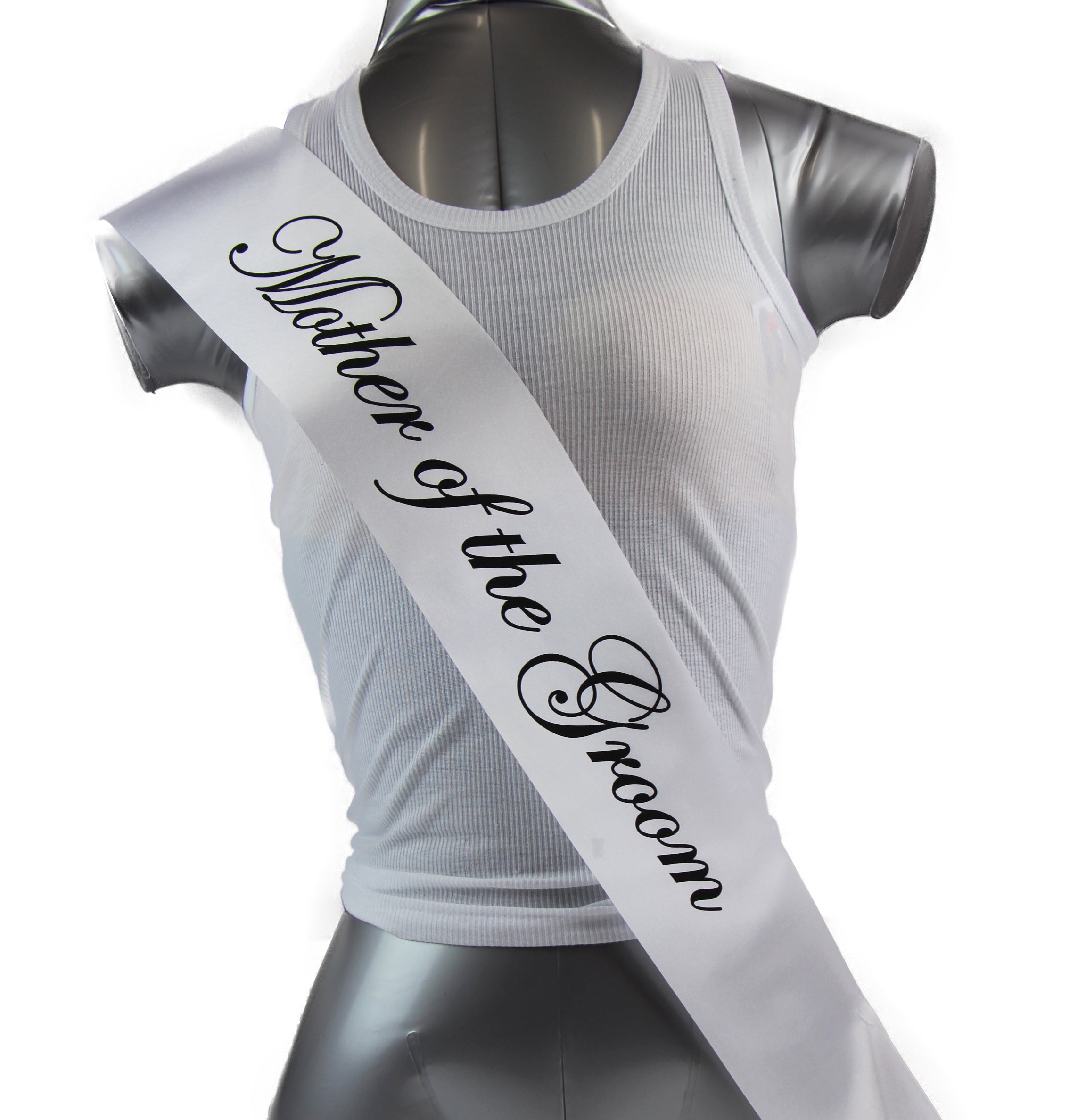 Sashes Hens Sash Party White/Black - Mother Of The Groom-0