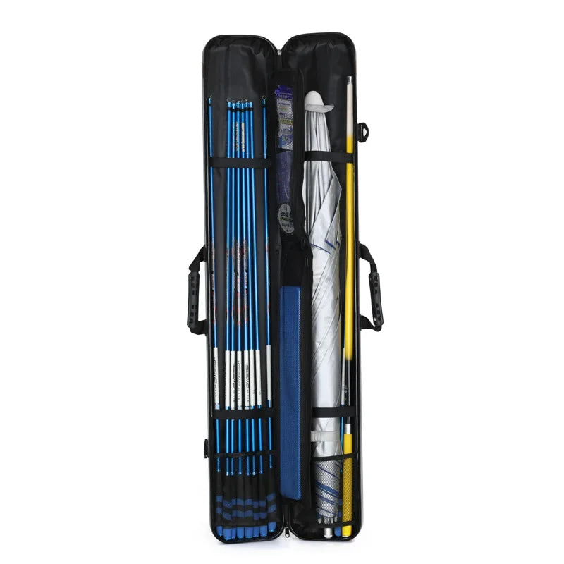 Alloy 1.27m Fishing Rod Bag Waterproof Hard Shell Fishing Bag Portable Fishing Gear Bag Sea Pole Bag Fishing Accessories