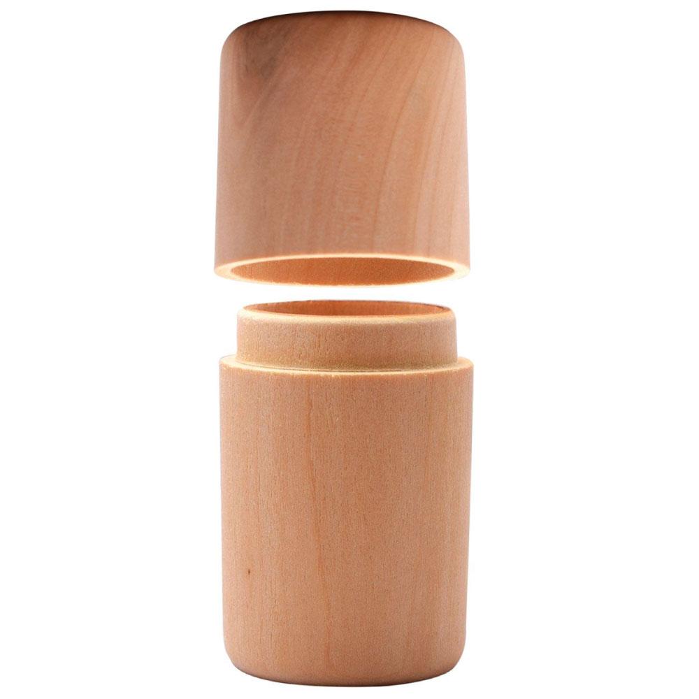 Single Slot Essential Oils Bottle Storage Box - Wood Mini Portable Holder-0