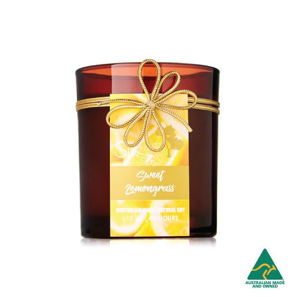 Sweet Lemongrass - Amber Natural Soy Candle-3
