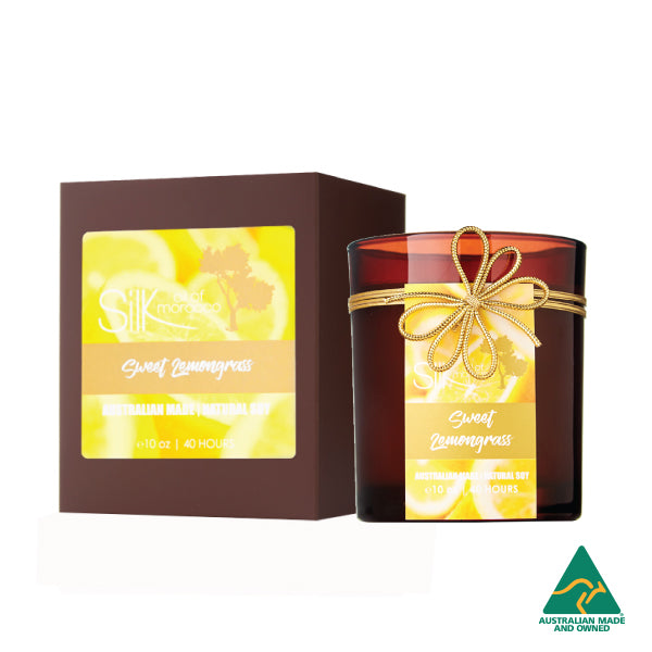 Sweet Lemongrass - Amber Natural Soy Candle-0