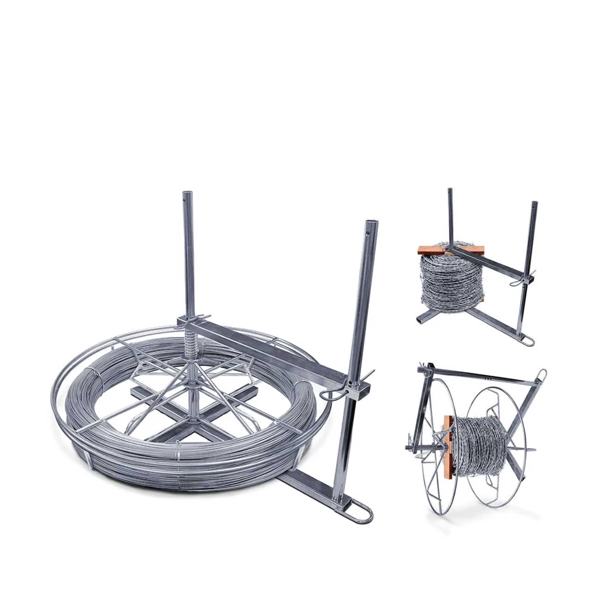 Tooleroo Three Way Fence Wire Spinner Dispenser Reel - Barbed and Plain Coil Winder-1