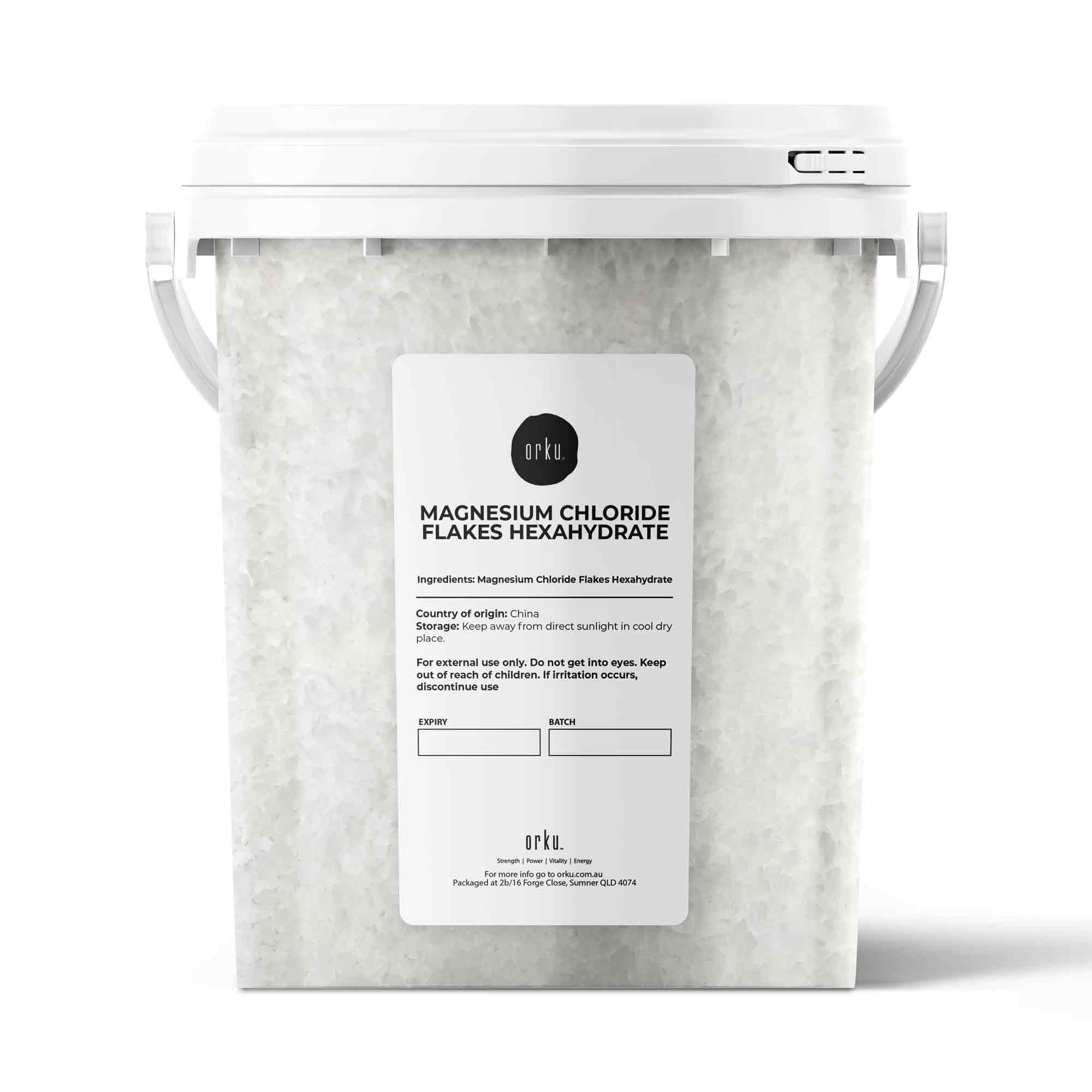 Magnesium Chloride Flakes Hexahydrate Buckets - Organic USP Food Grade Salt-1