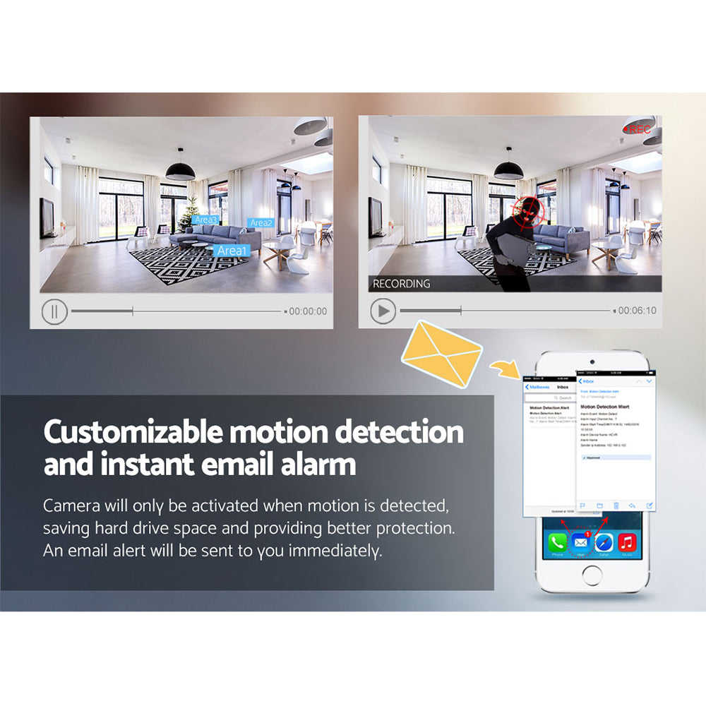 UL-TECH 3MP Wireless Security Camera System IP CCTV Home-4